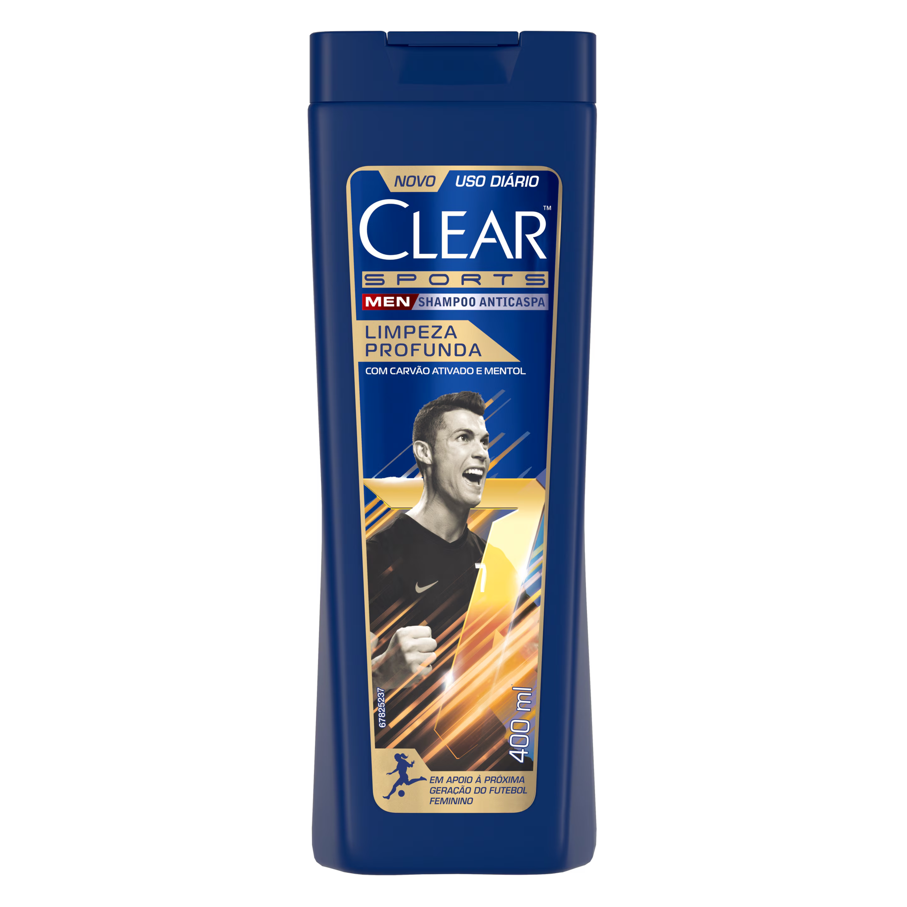 Shampoo Anticaspa Clear Men Sports Cristiano Ronaldo Limpeza Profunda 400ml