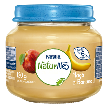 Alimento Infantil Maçã e Banana Naturnes Nestlé 120g