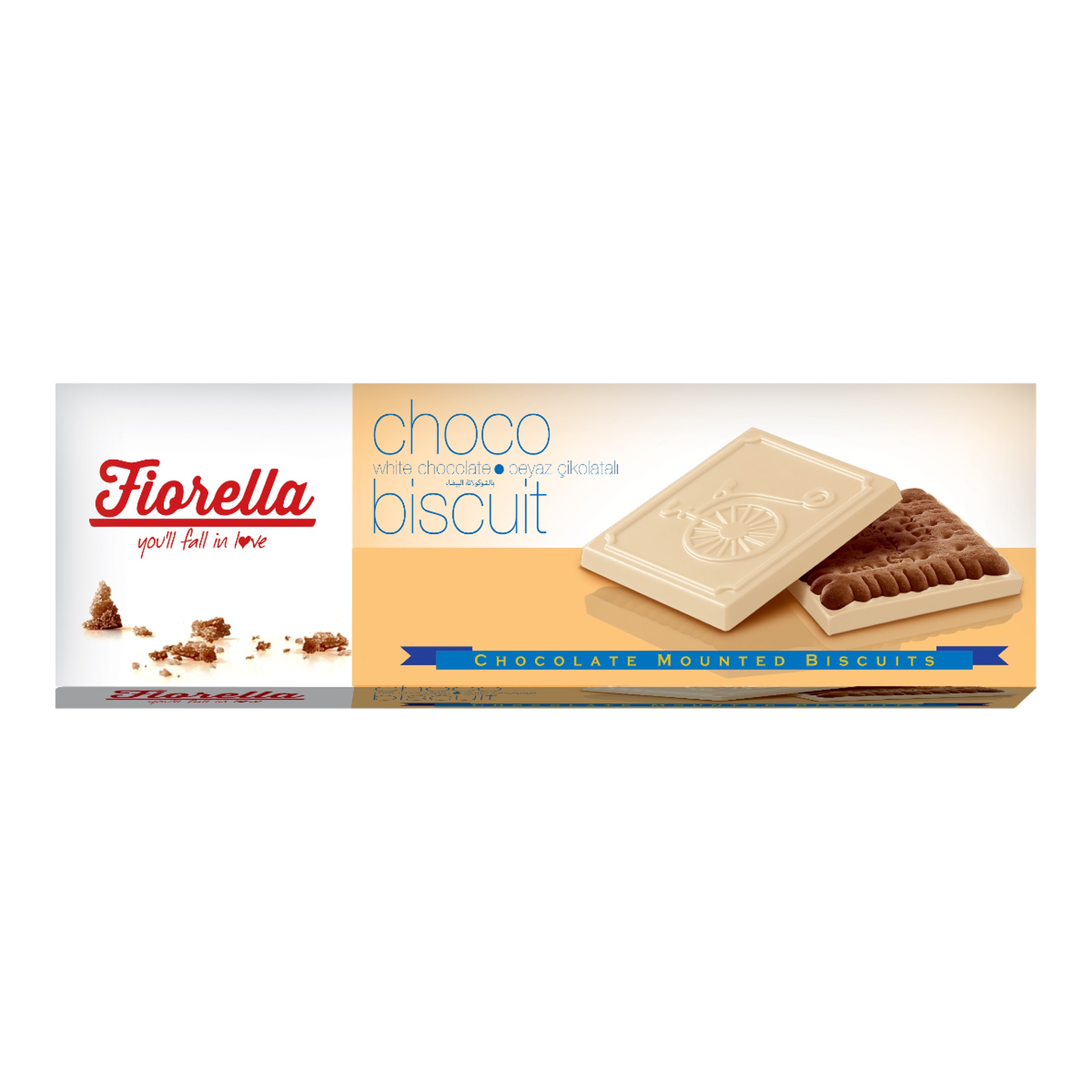 Biscoito Choco Biscuit Chocolate Branco Fiorella Caixa 68g