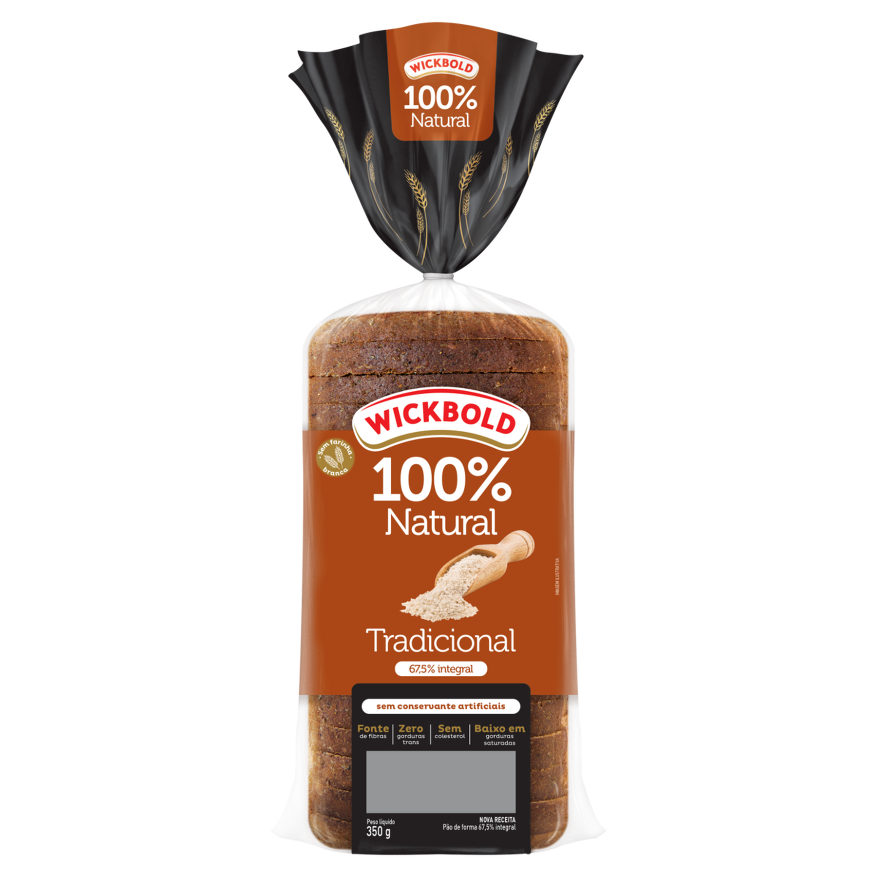 P&atilde;o de Forma Integral Tradicional Wickbold Pacote 350g