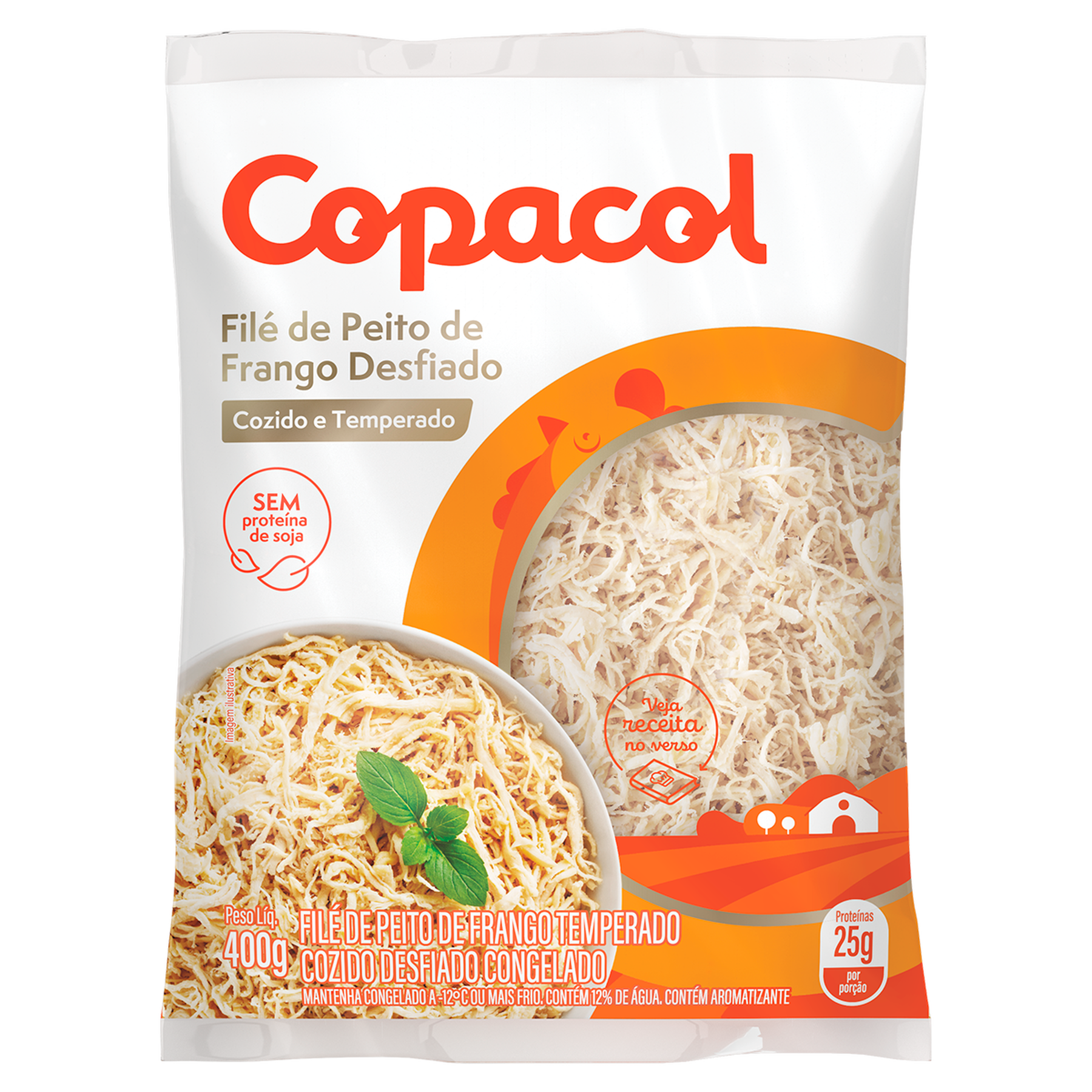 Filé de Peito de Frango Desfiado Copacol 400g