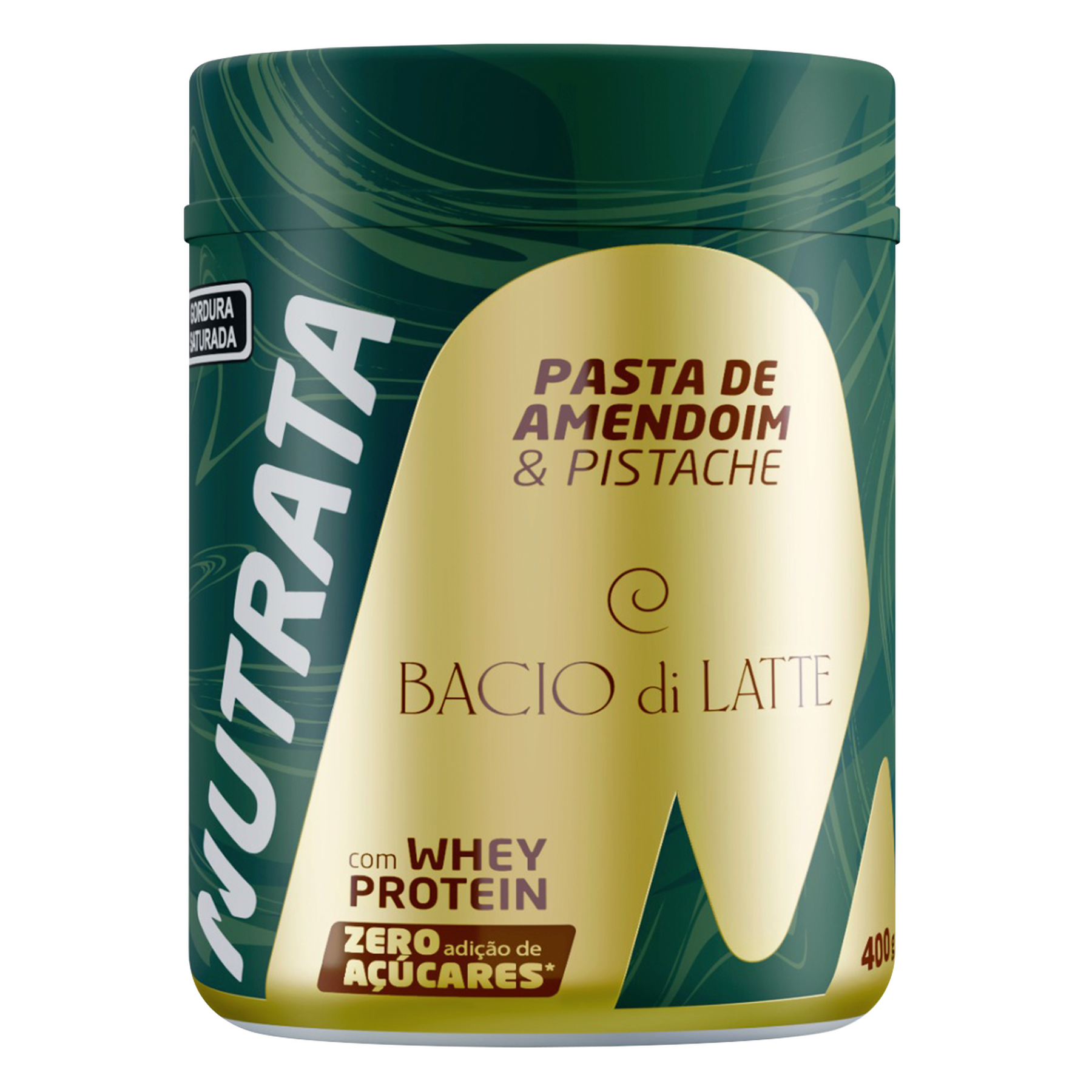 Pasta de Amendoim e Pistache com Whey Protein Nutrata Pote 400g