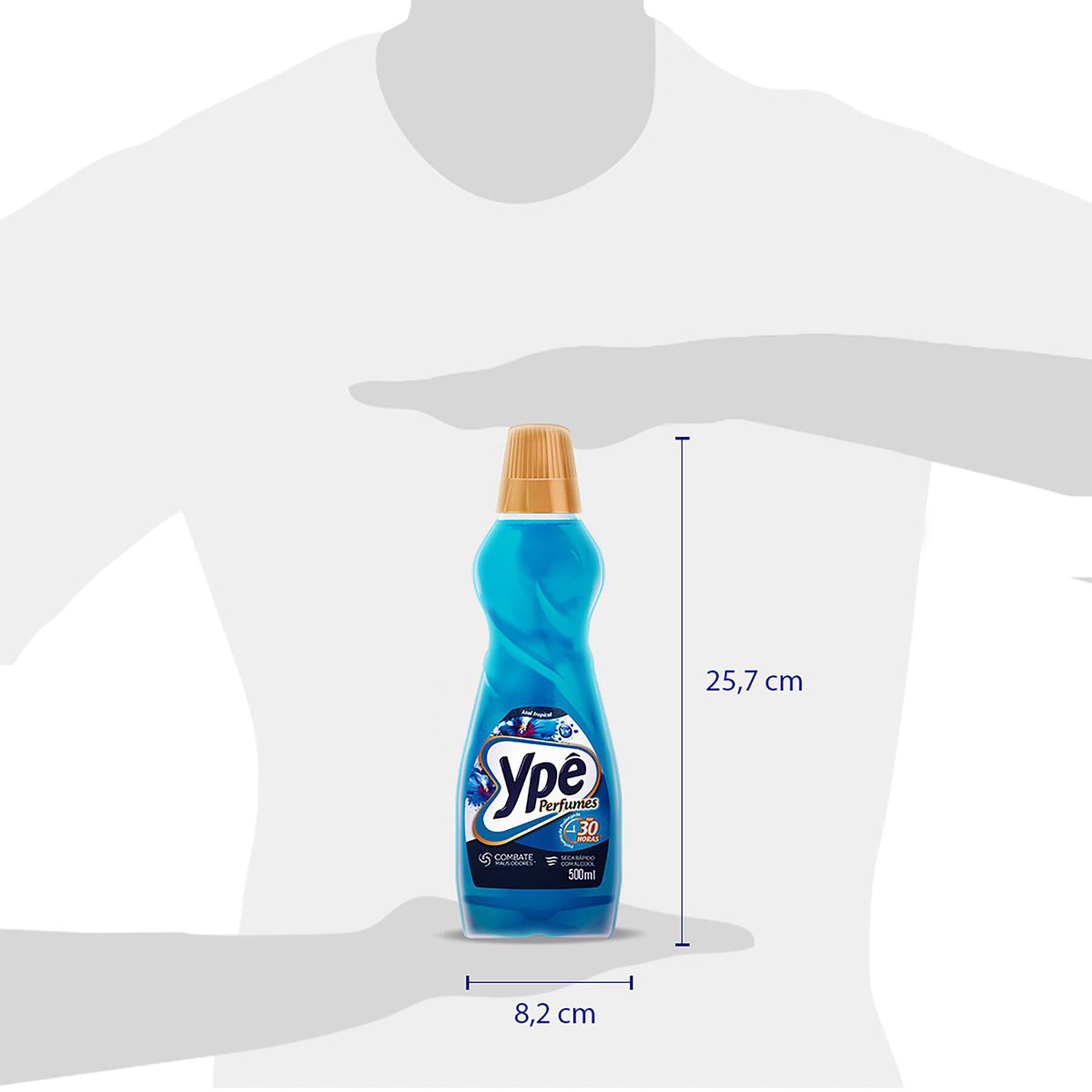 Limpador Perfumado Azul Tropical Ypê Premium Frasco 500ml