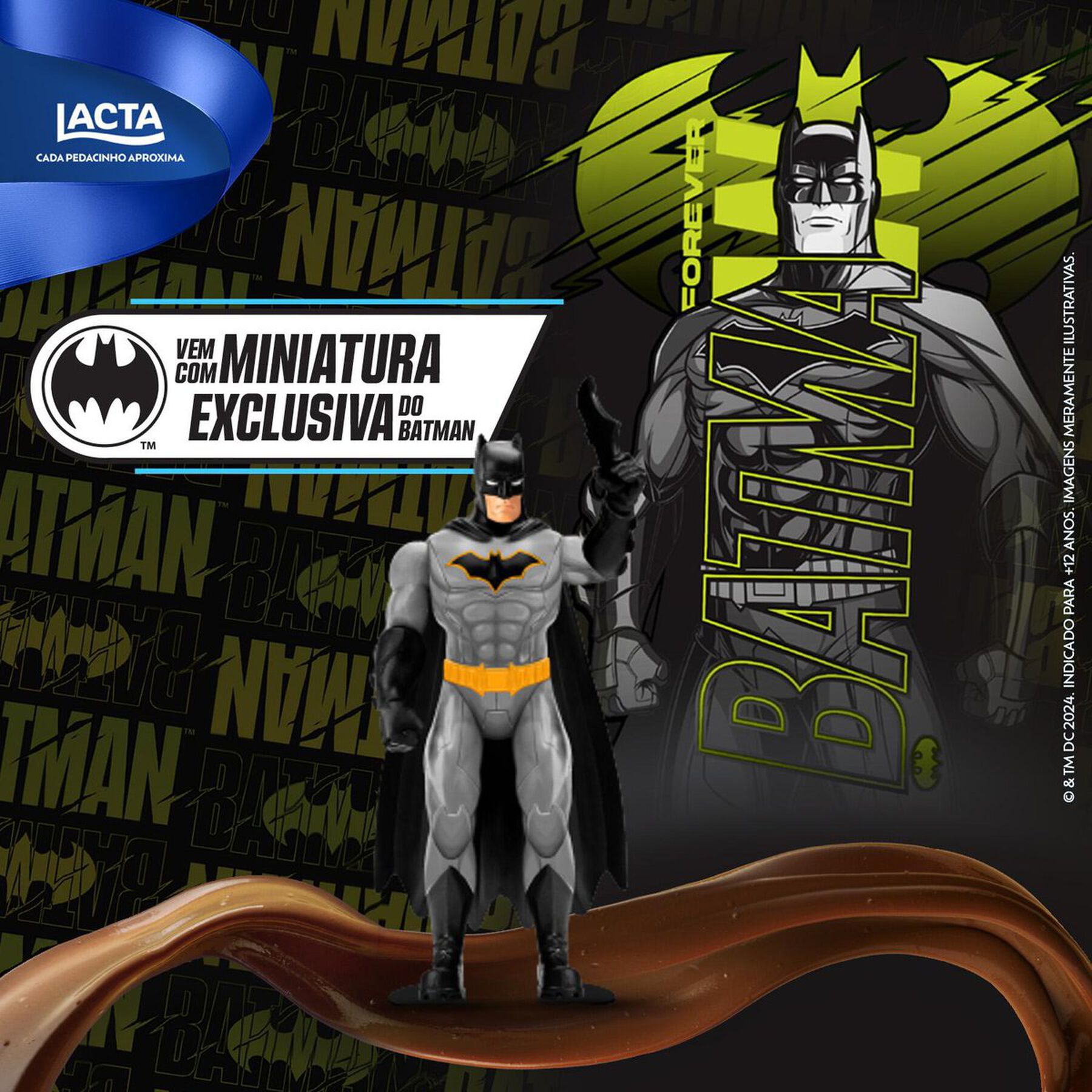 Ovo de Páscoa ao Leite Batman Lacta 166g - Vem com 1 Miniatura Exclusiva do Batman