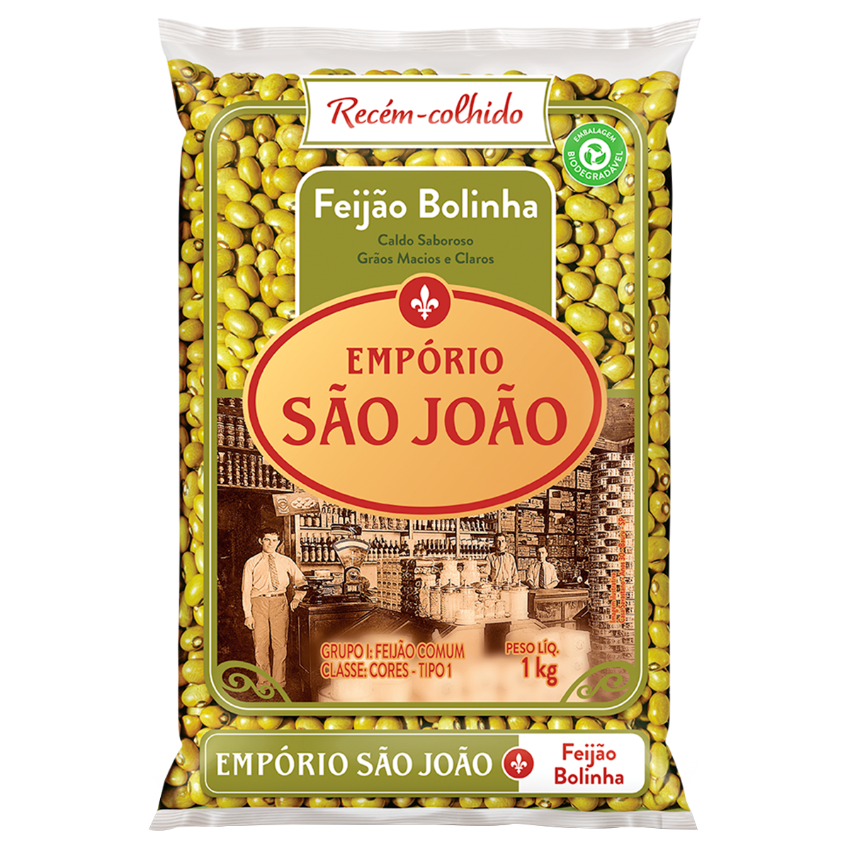 Feij&atilde;o Bolinha Emp&oacute;rio S&atilde;o Jo&atilde;o 1kg