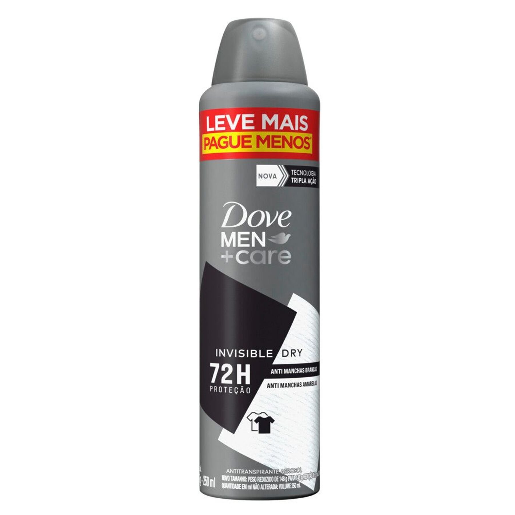 Antitranspirante Aerossol Invisible Dry Dove Men+Care 250ml