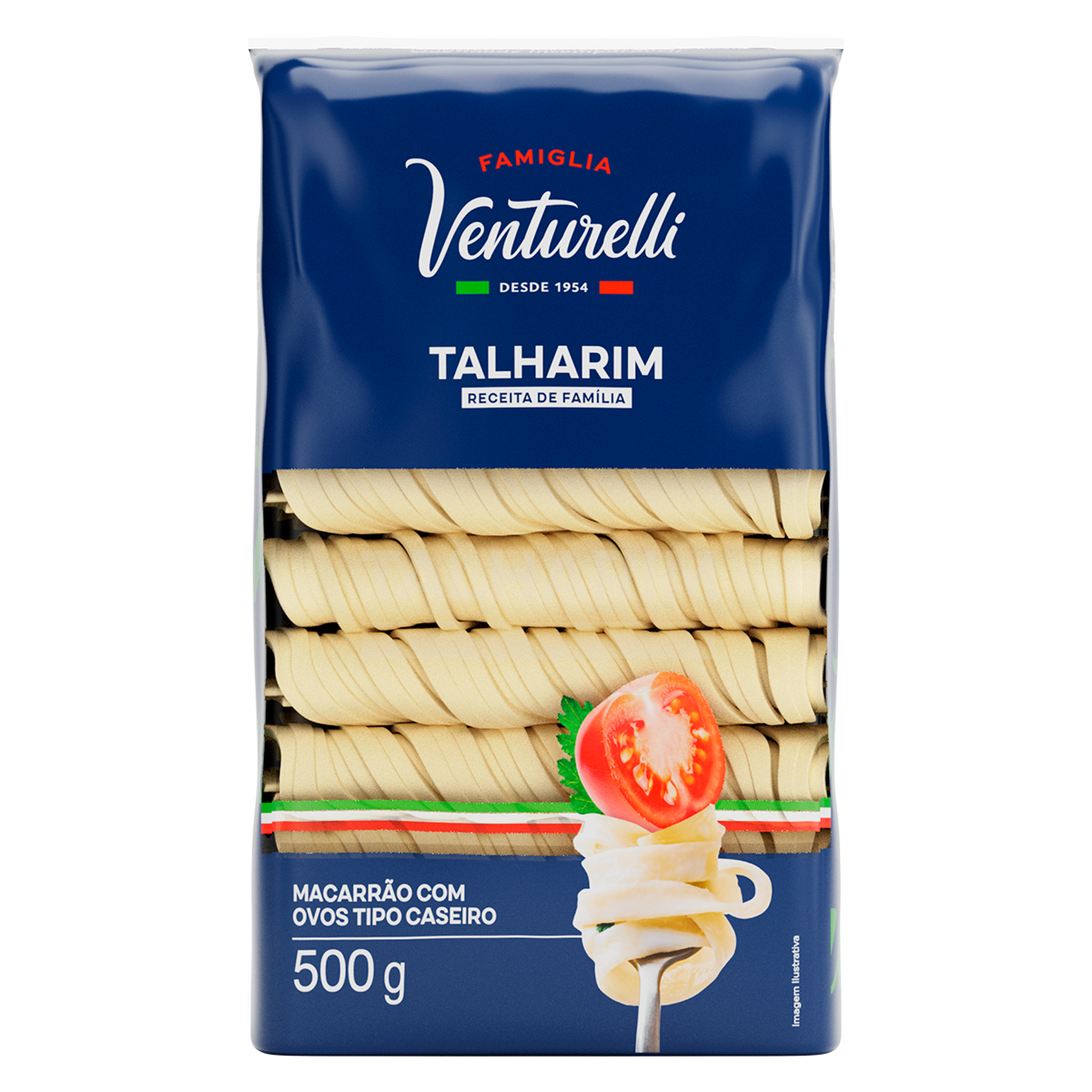 Macarr&atilde;o com Ovos Talharim Venturelli Pacote 500g