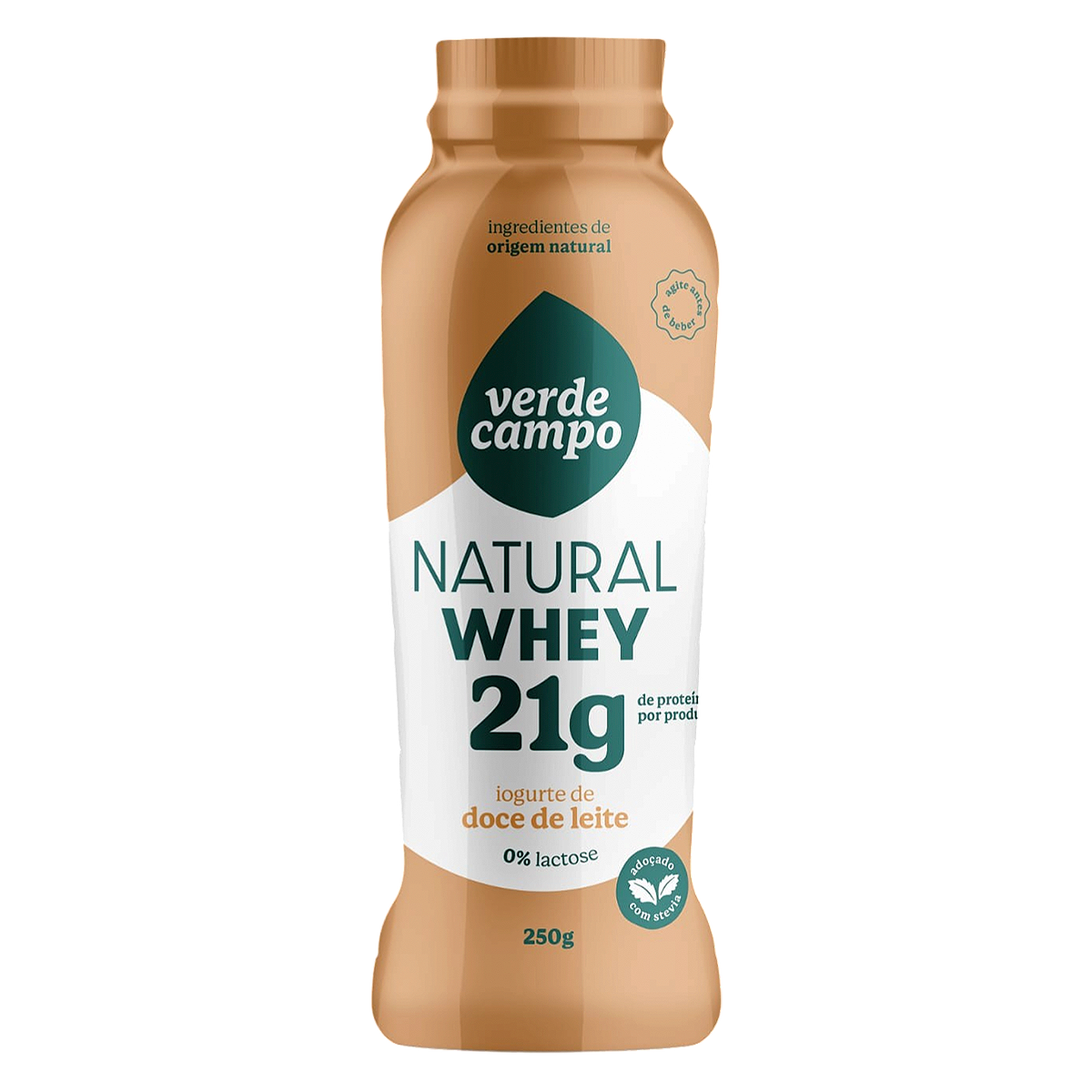 Iogurte Doce de Leite Natural Whey 21g Verde Campo Frasco 250g