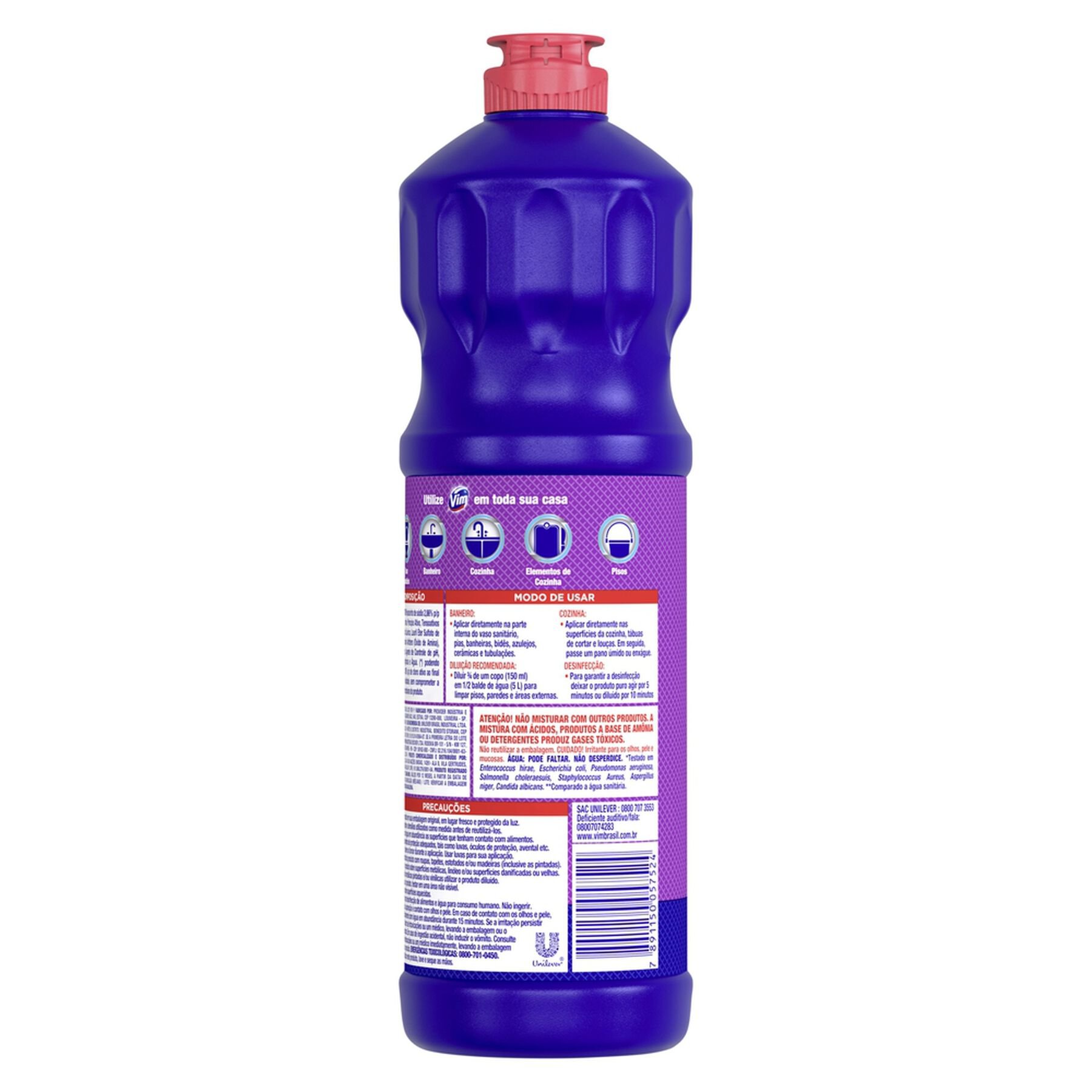 Desinfetante Multiuso Cloro Gel Lavanda Vim Frasco 700ml