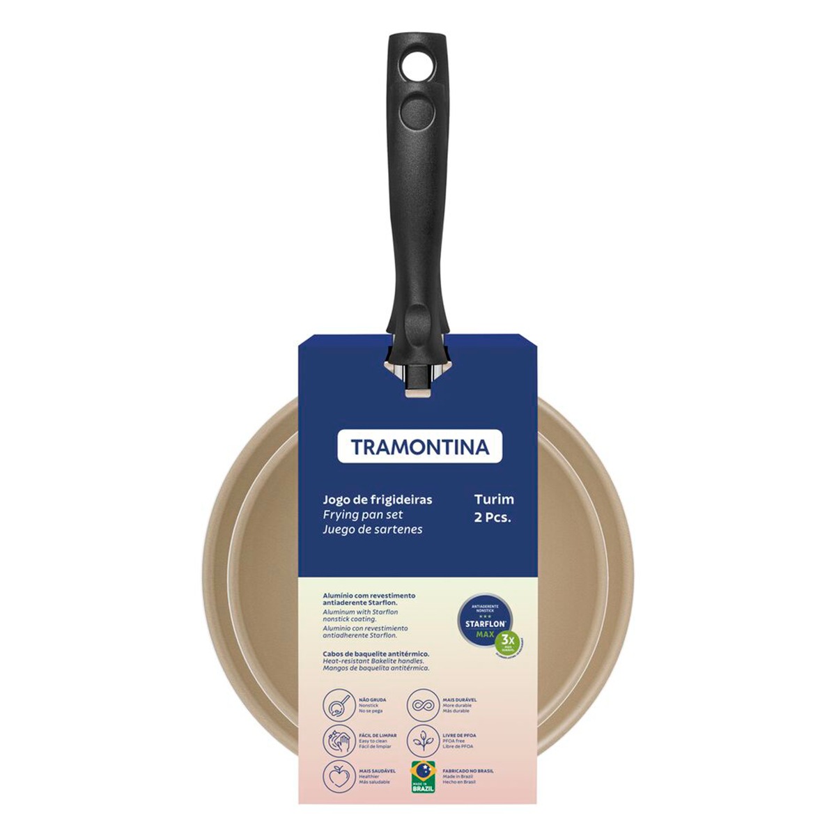 Frigideira Turim Vermelha Tramontina C/2 Unidades (16cm / 20cm)