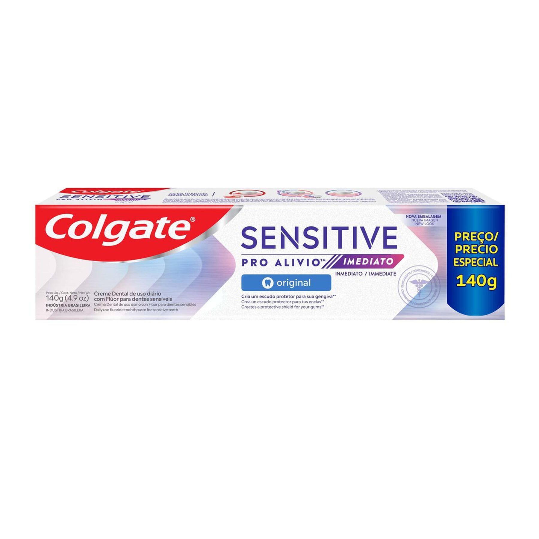 Creme Dental para Sensibilidade Pro Al&iacute;vio Imediato Original Sensitive Colgate 140g&nbsp;&nbsp;