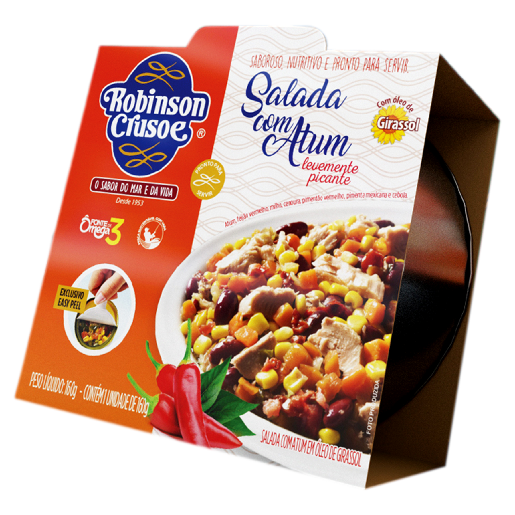 Salada com Atum Levemente Picante Robinson Crusoe Lata 160g