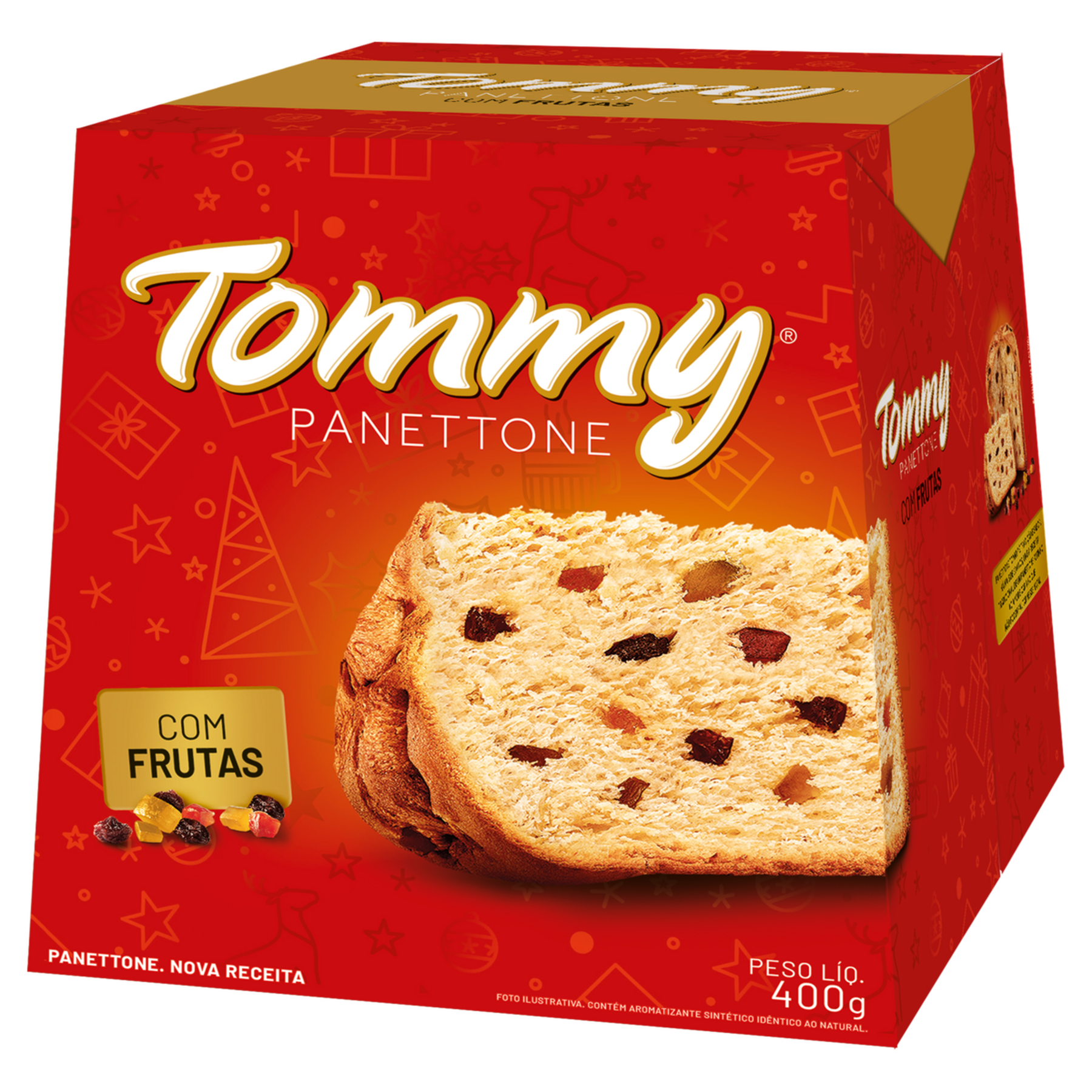 Panettone com Frutas Tommy Caixa 400g
