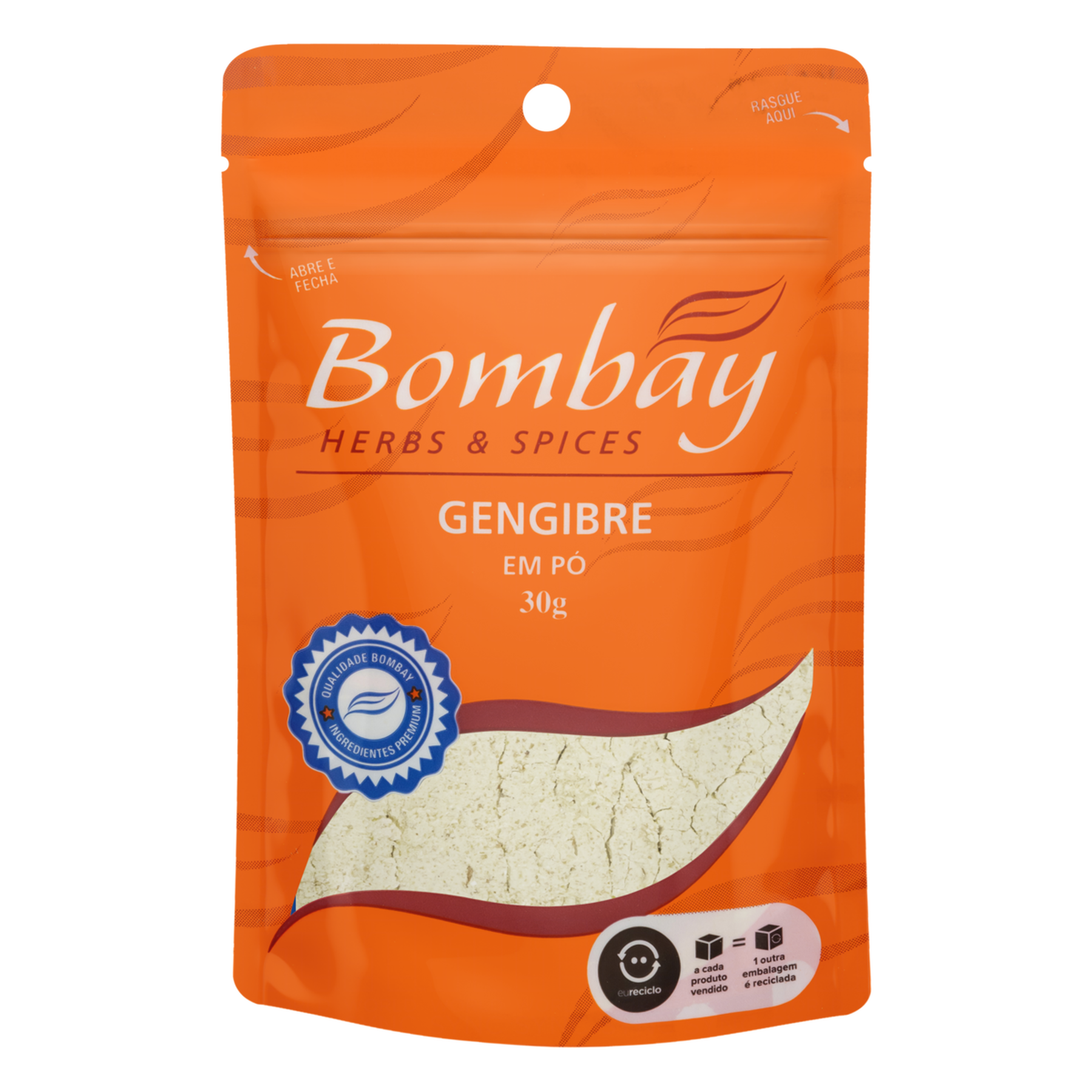 Gengibre em P&oacute; Bombay Pouch 30g