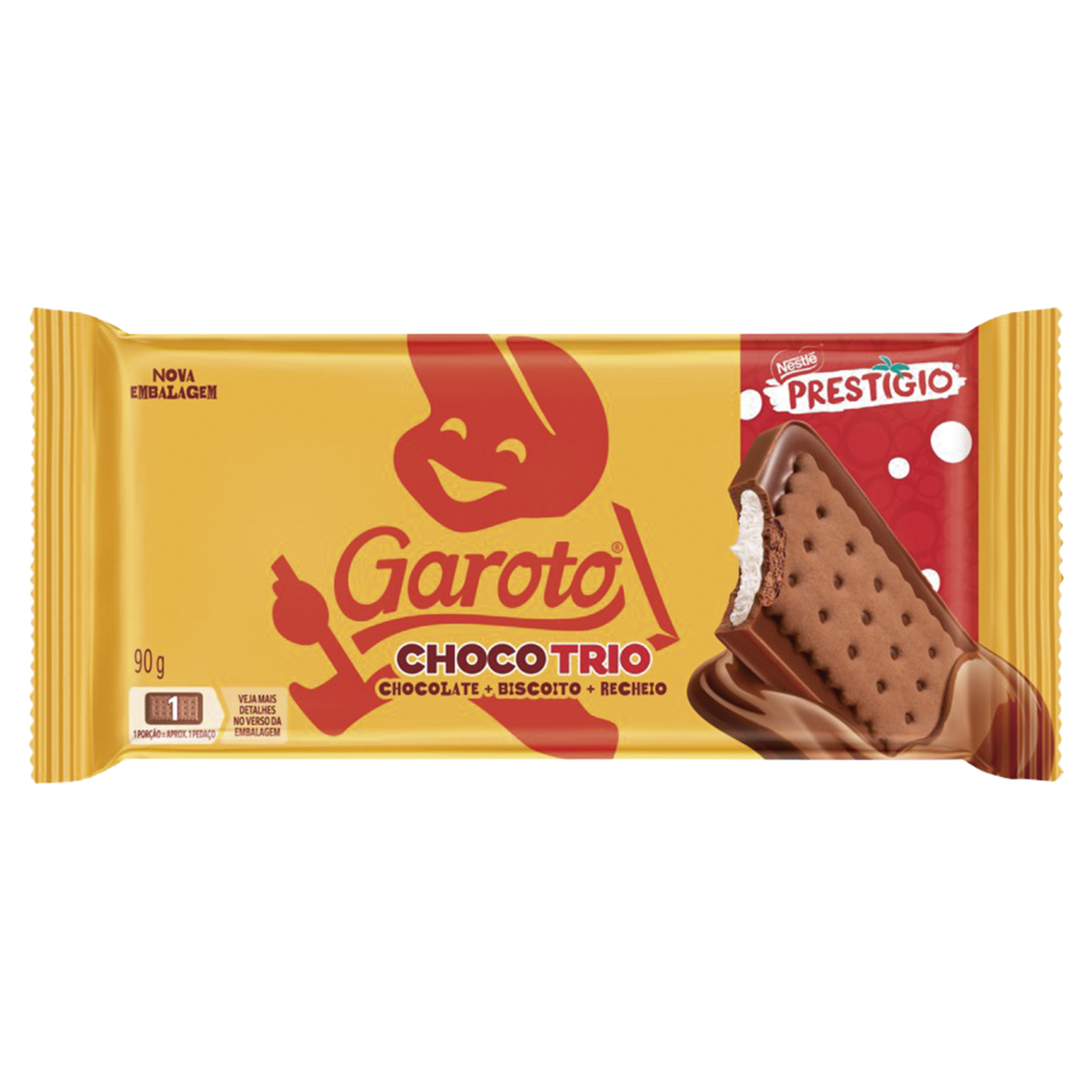 Chocolate Chocotrio Prest&iacute;gio Garoto Pacote 90g