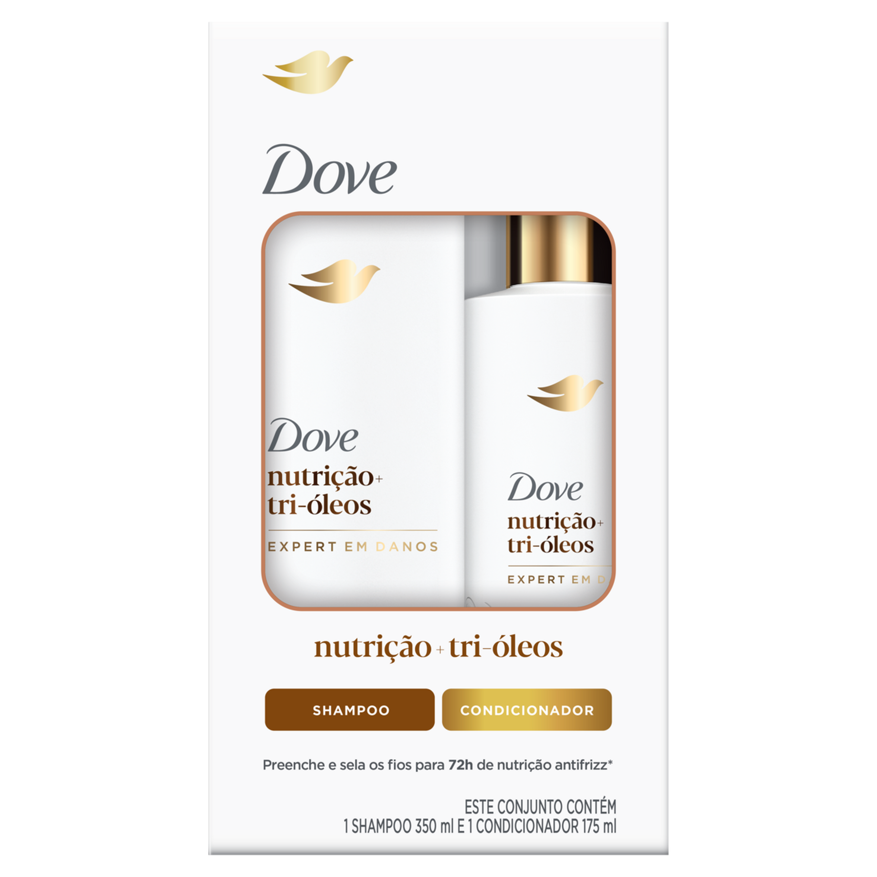 Shampoo 350ml + Condicionador 175ml Dove Nutri&ccedil;&atilde;o + Tri-&Oacute;leos