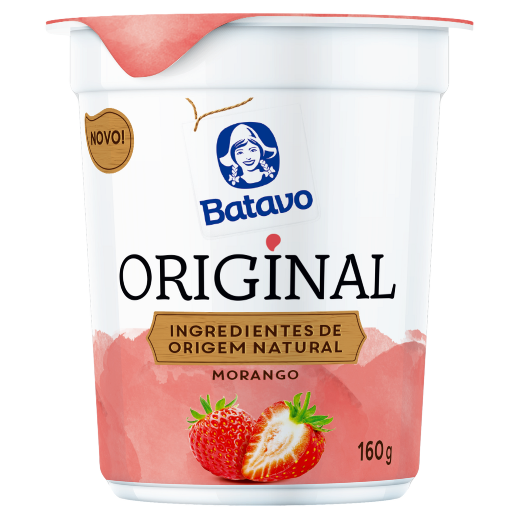 Iogurte Integral Morango Batavo Original Copo 160g