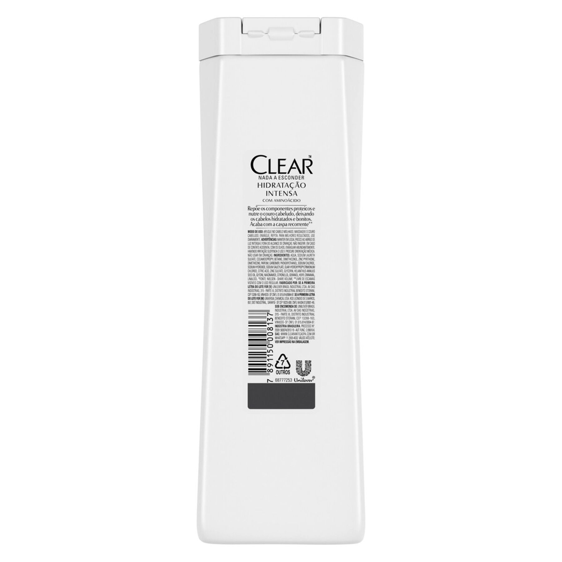 Shampoo Anticaspa Clear Hidrata&ccedil;&atilde;o Intensa Frasco 400ml
