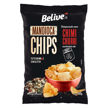 Chips de Mandioca com Chimichurri Belive Pacote 50g