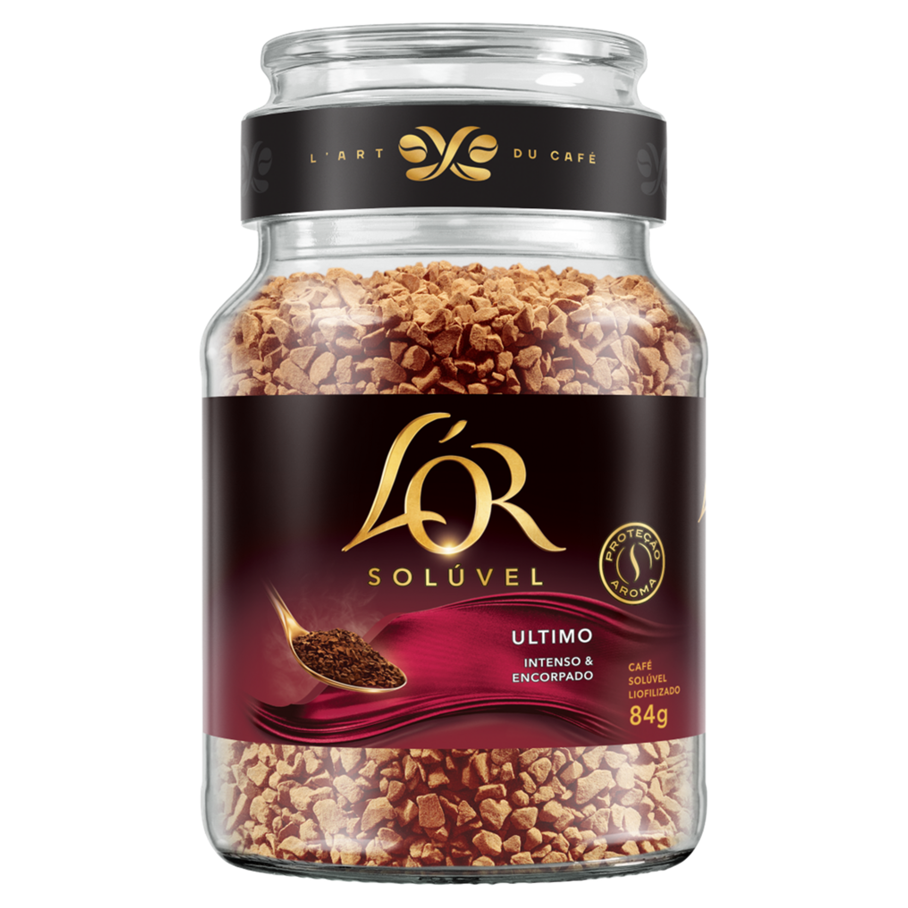 Caf&eacute; Sol&uacute;vel Liofilizado L'or Ultimo Vidro 84g