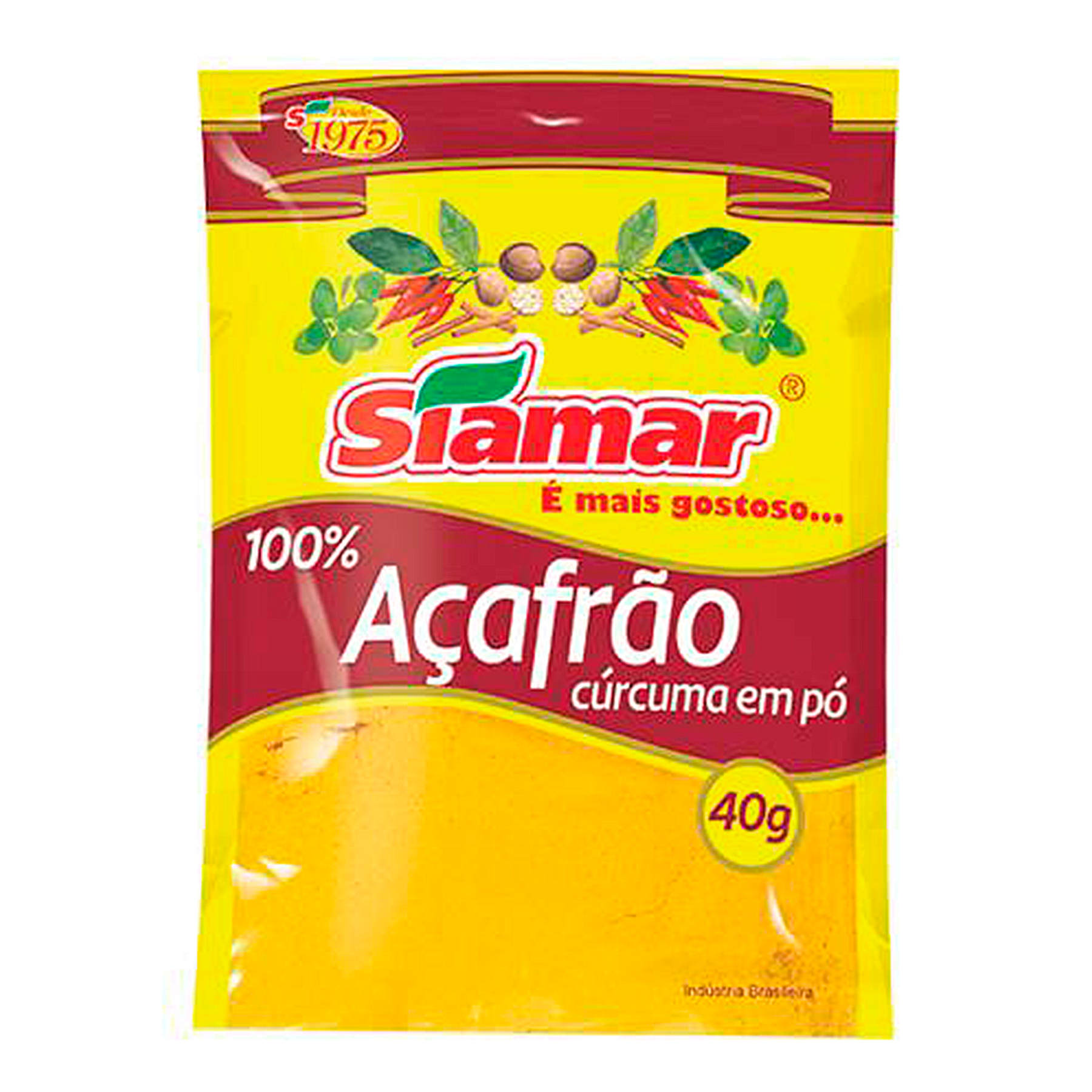 A&ccedil;afr&atilde;o C&uacute;rcuma em P&oacute; Siamar 40g