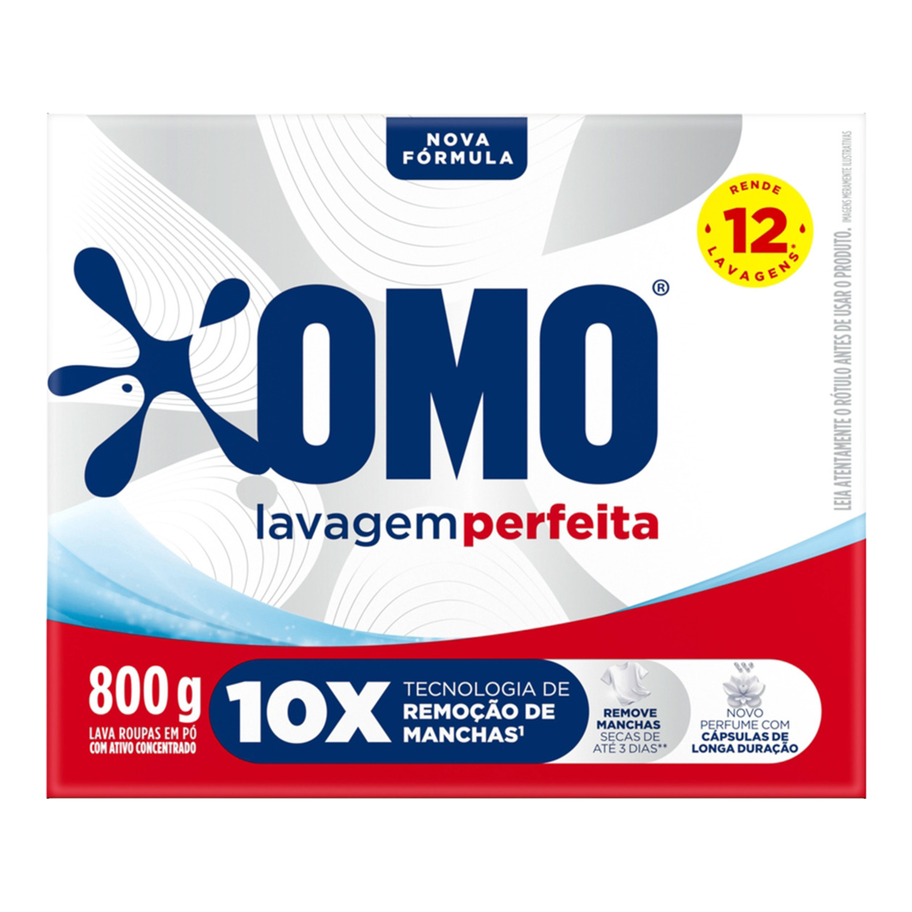 Sab&atilde;o em P&oacute; Omo Lavagem Perfeita Caixa 800g