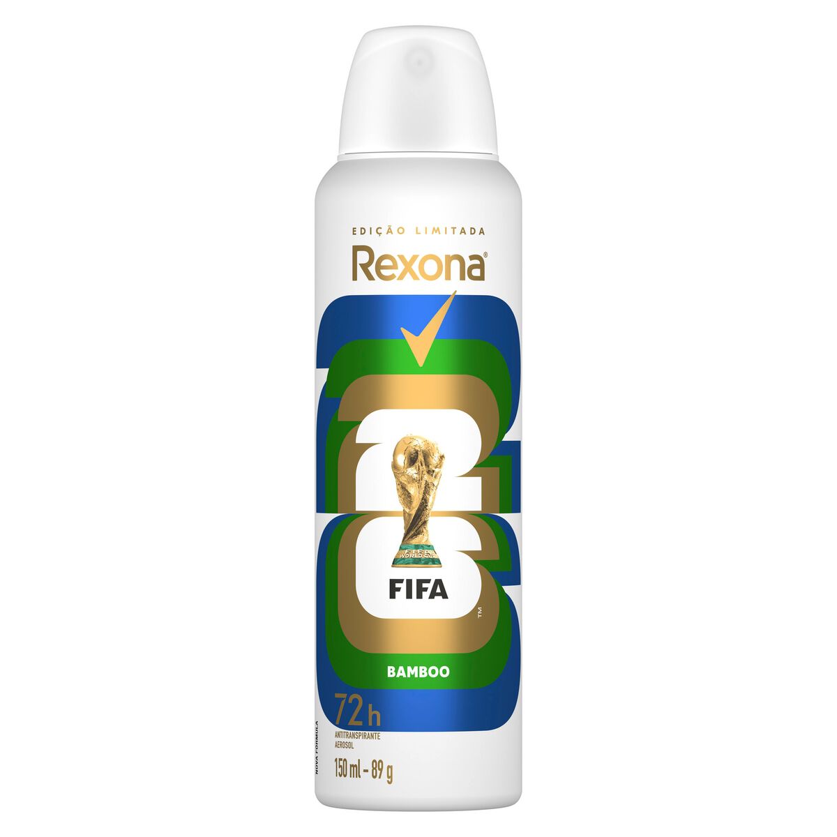 Antitranspirante Aerossol Bamboo Rexona 150ml Spray Edi&ccedil;&atilde;o Limitada FIFA 26