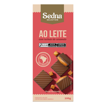 Chocolate ao Leite com Recheio de Caramelo Sedna Pacote 100g