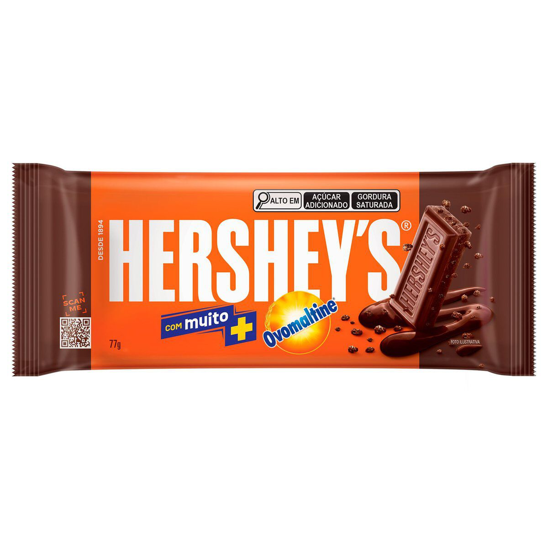 Chocolate ao Leite com Ovomaltine Hershey's Pacote 77g&nbsp;