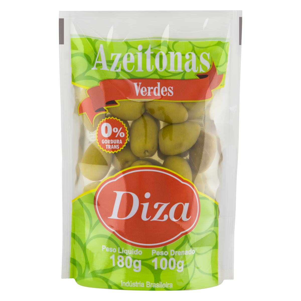 Azeitona Verde em Conserva Inteira Diza Sach&ecirc; 100g