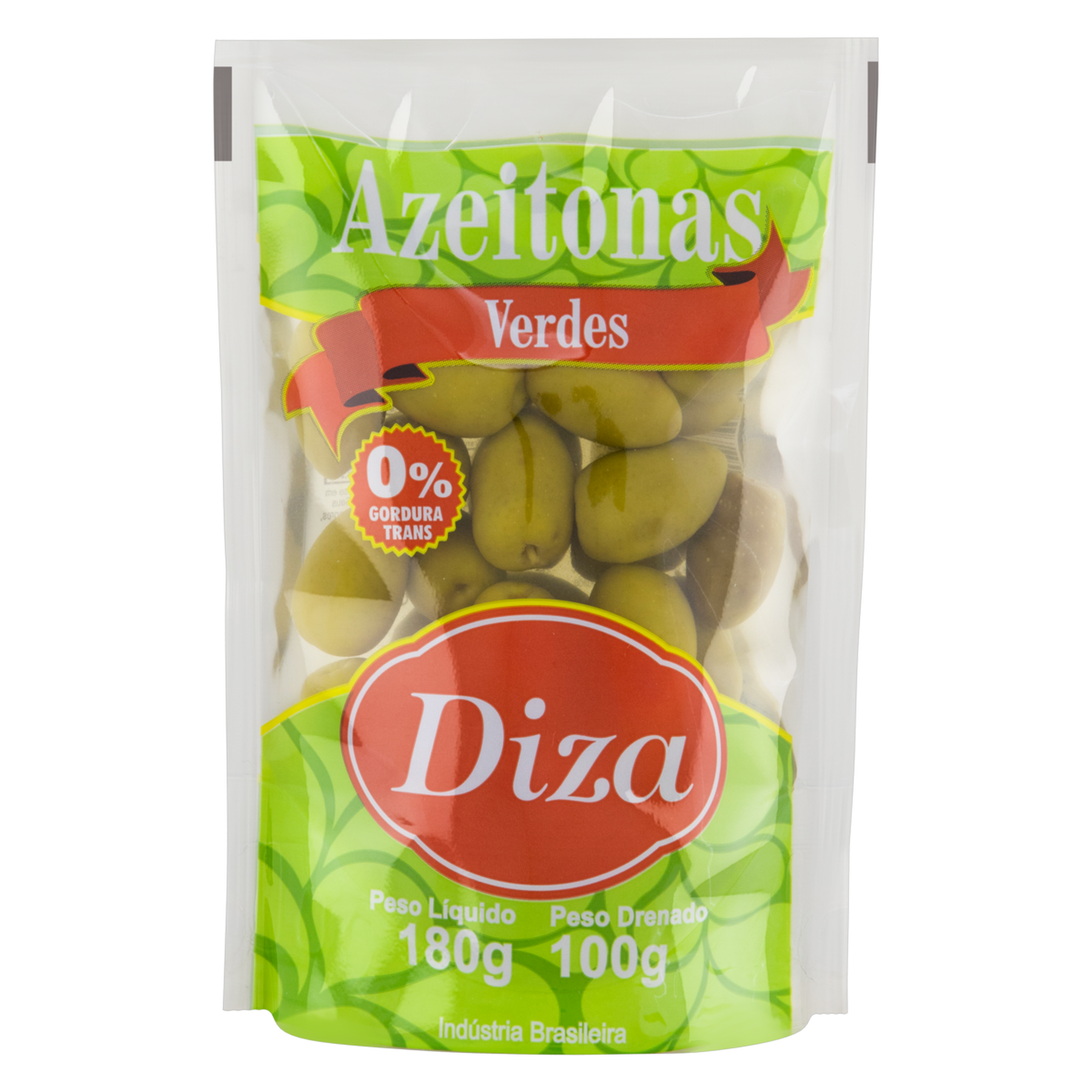 Azeitona Verde em Conserva Inteira Diza Sachê 100g