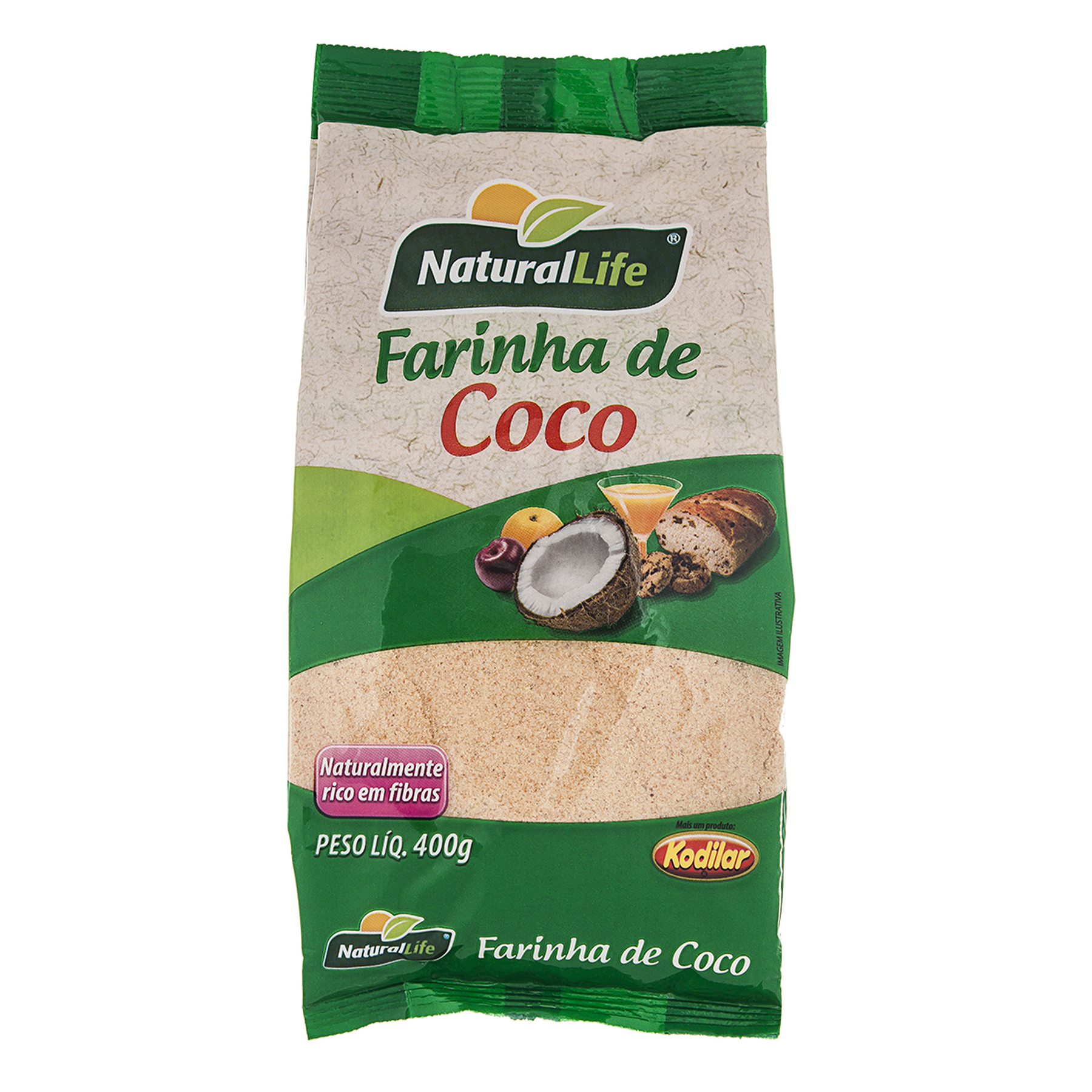 Farinha de Coco Natural Life Kodilar 400g