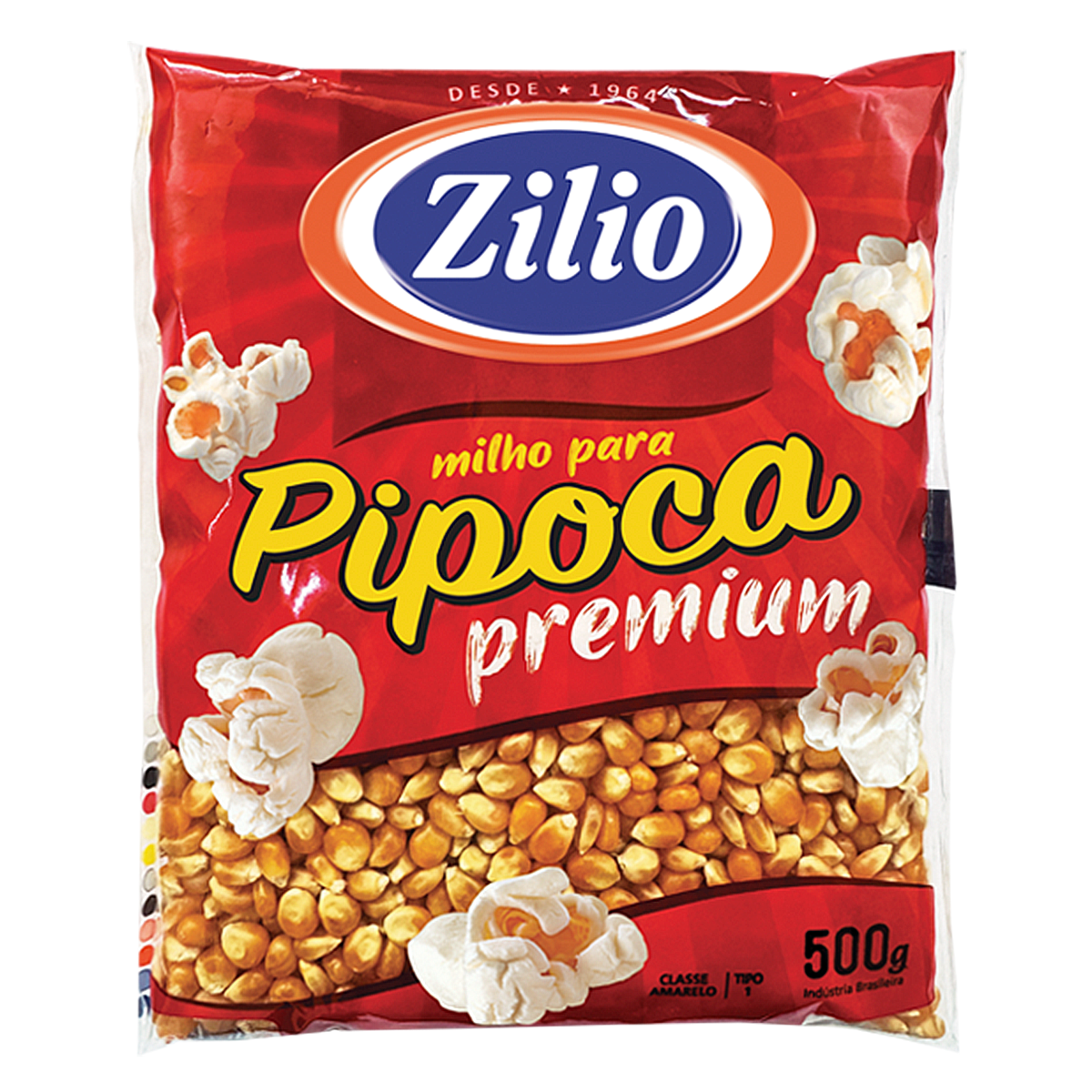 Milho para Pipoca Premium Zilio Pacote 500g
