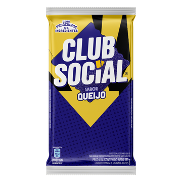 Pack Biscoito Queijo Club Social Pacote 141g 6 Unidades