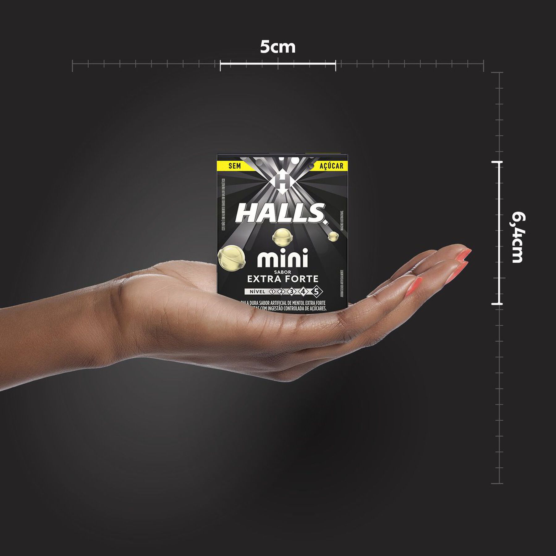 Bala Mentol Extraforte Zero Açúcar Halls Mini Caixa 15g