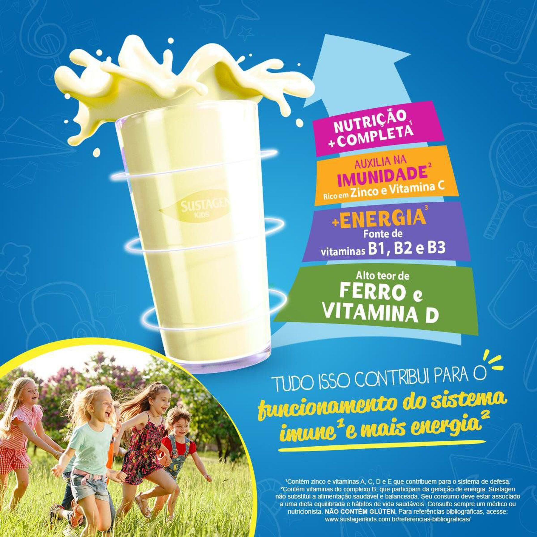 Complemento Alimentar Baunilha Sustagen Kids Lata 380g