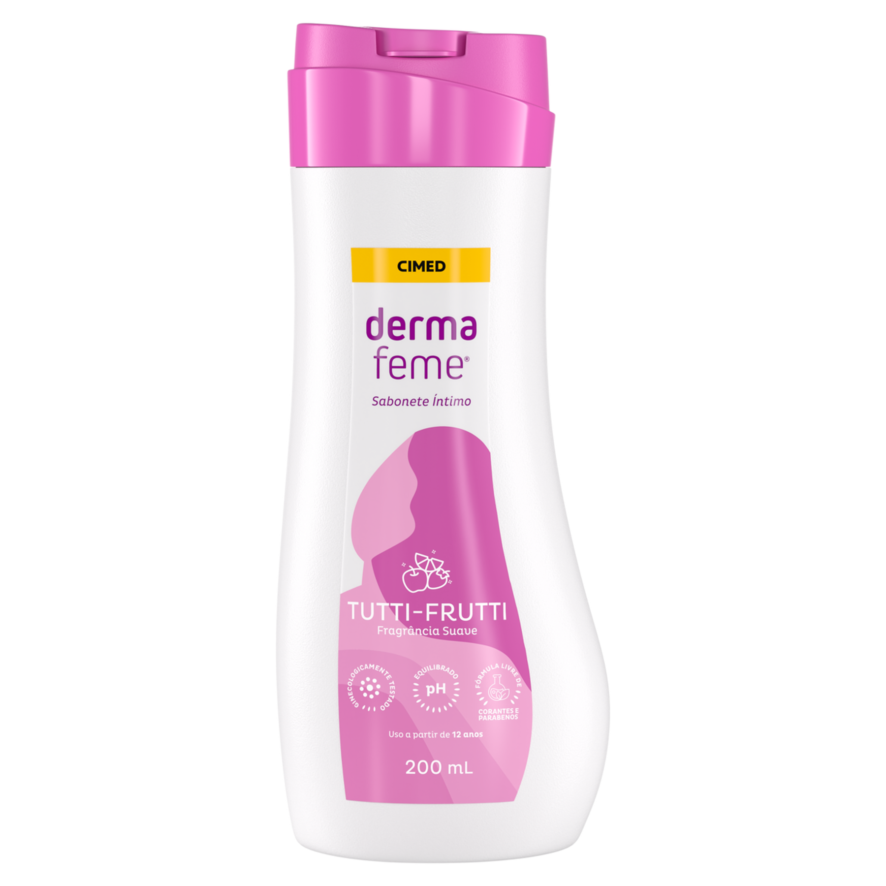 Pack Sabonete L&iacute;quido &Iacute;ntimo Suave Tutti Frutti Dermafeme&nbsp;C/2 Unidades 200ml Cada