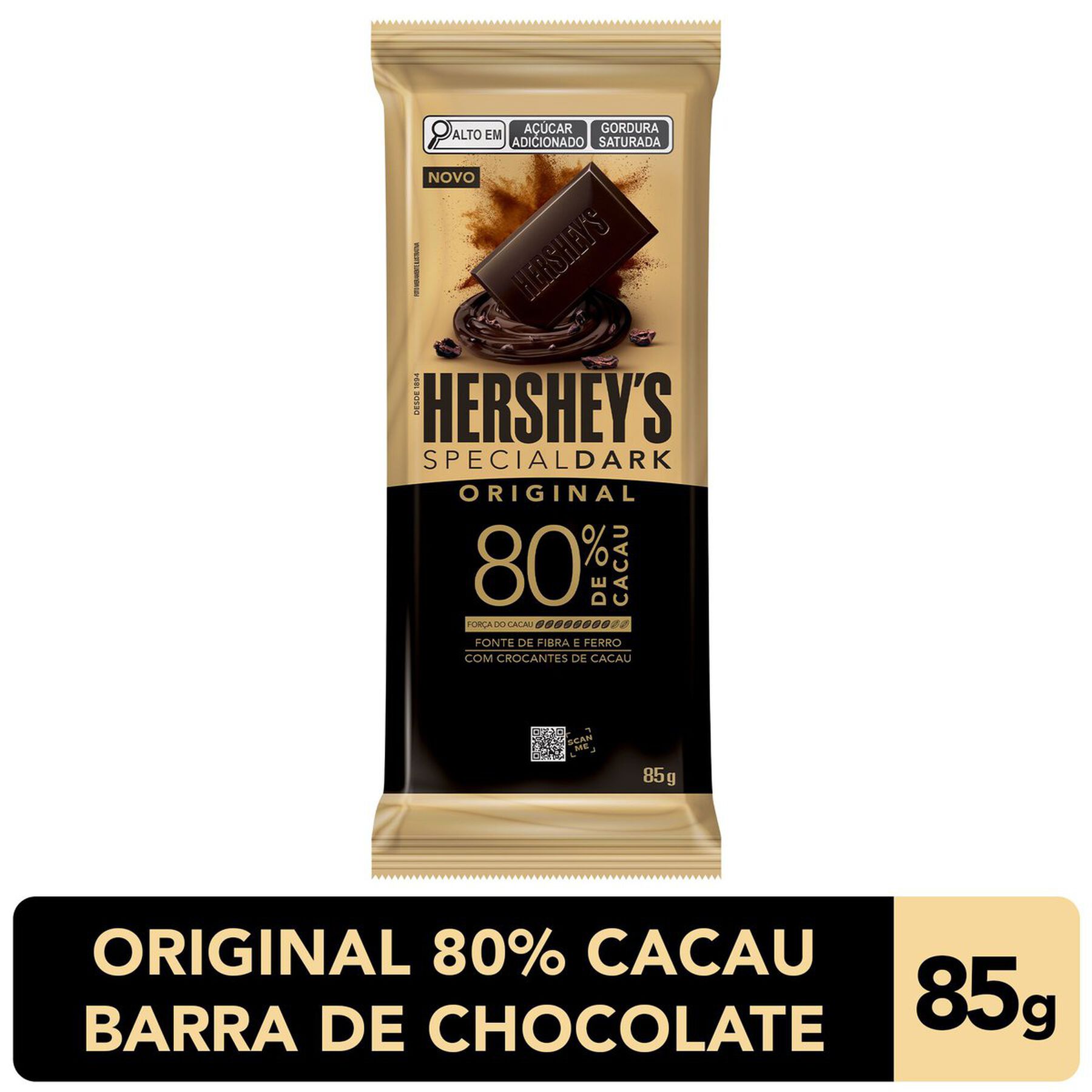 Chocolate 80% Cacau Tradicional Hershey's Special Dark Pacote 85g