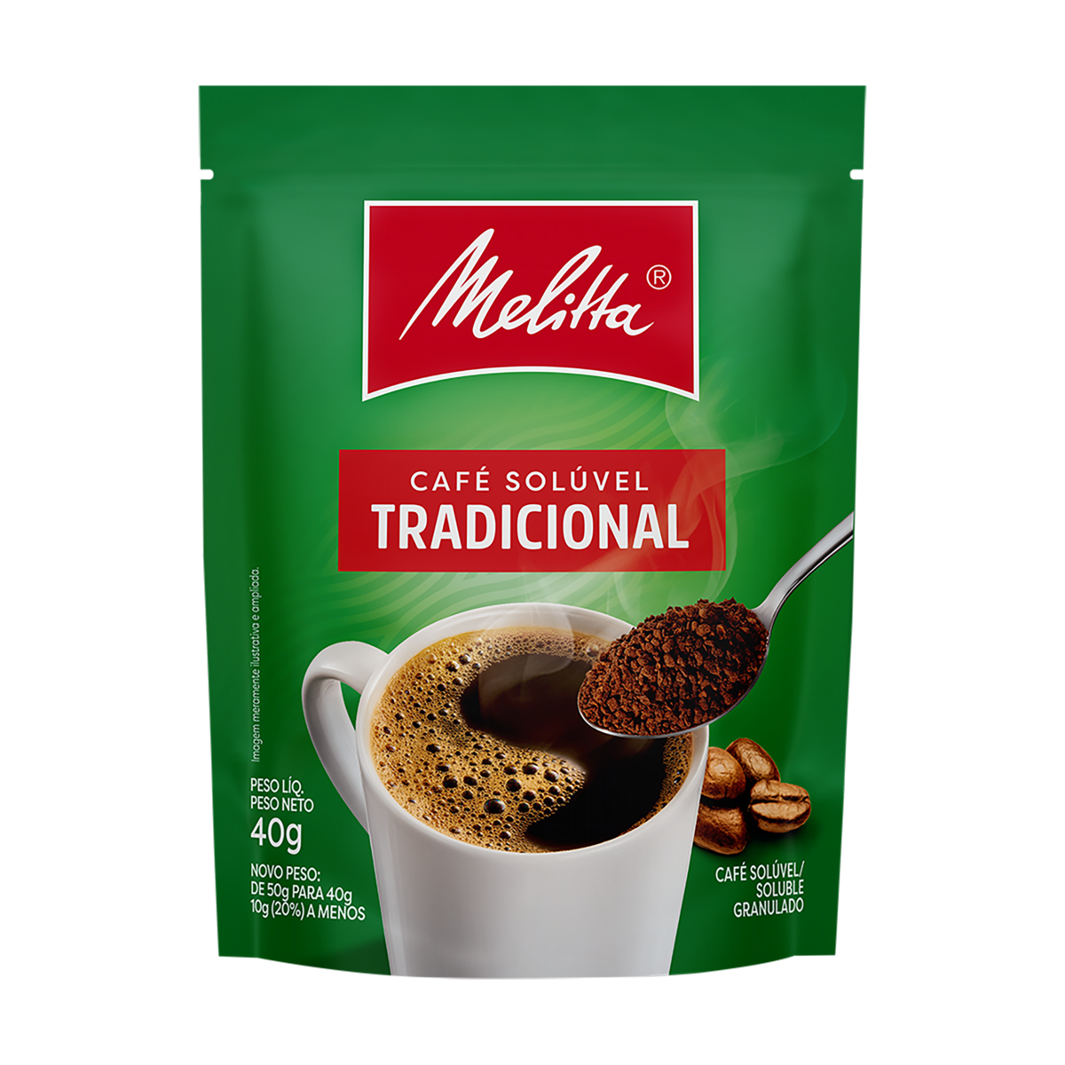 Caf&eacute; Sol&uacute;vel Granulado Tradicional Melitta Sach&ecirc; 40g