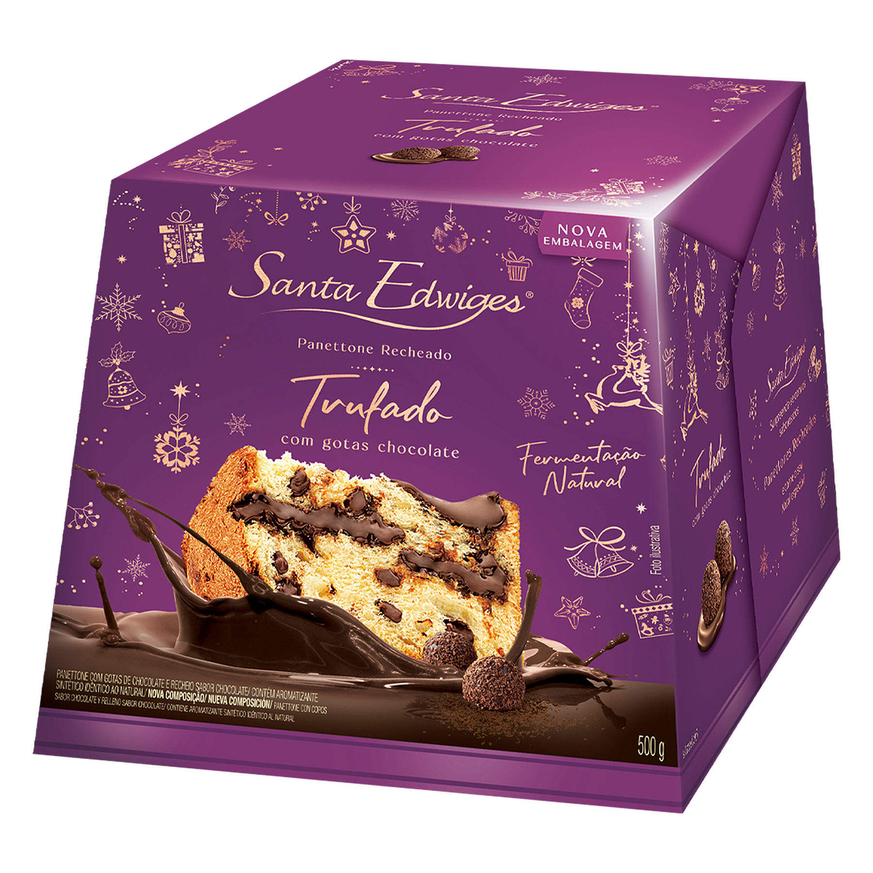 Panettone Recheado Trufado Santa Edwiges Caixa 500g