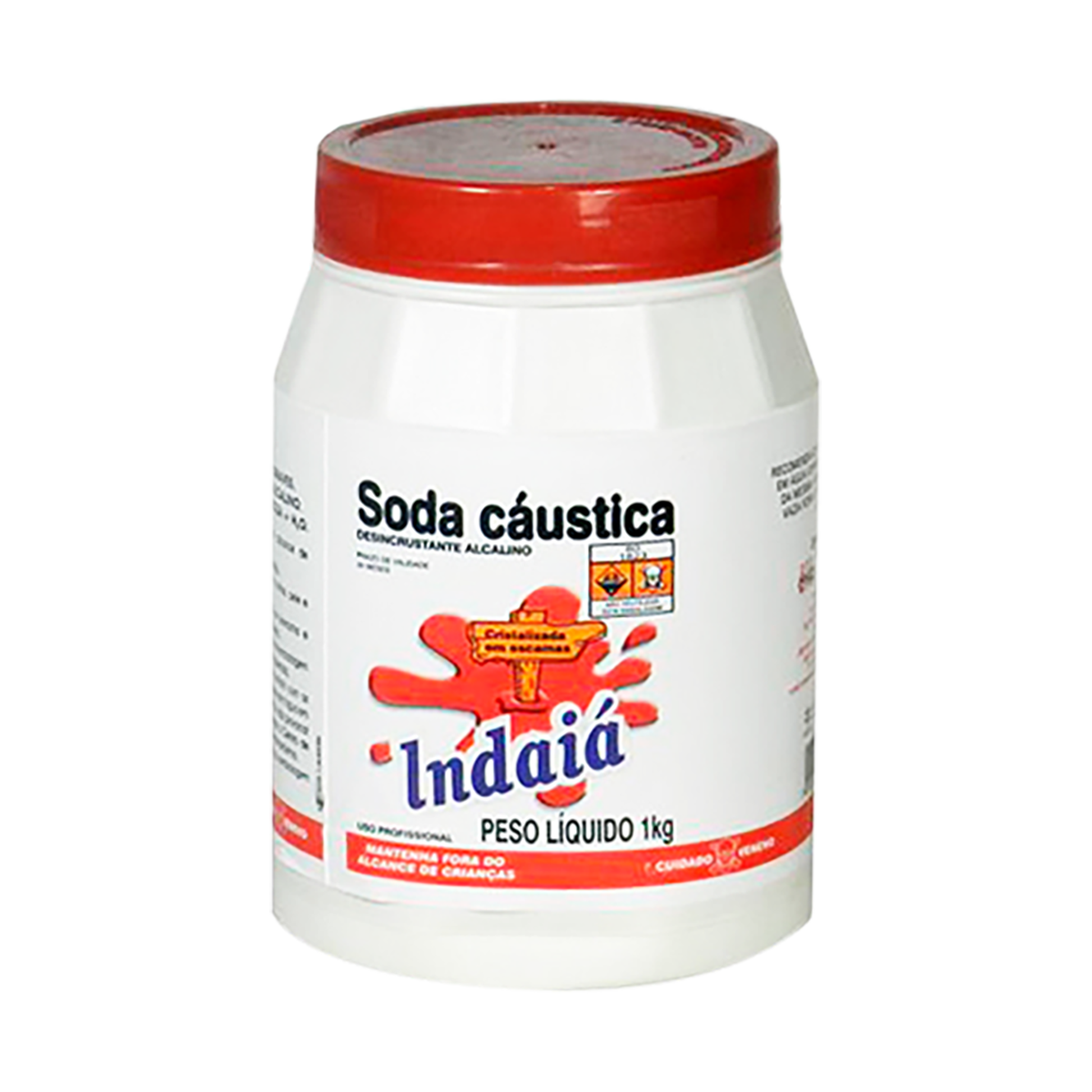 Soda C&aacute;ustica Indai&aacute; Pote 1kg