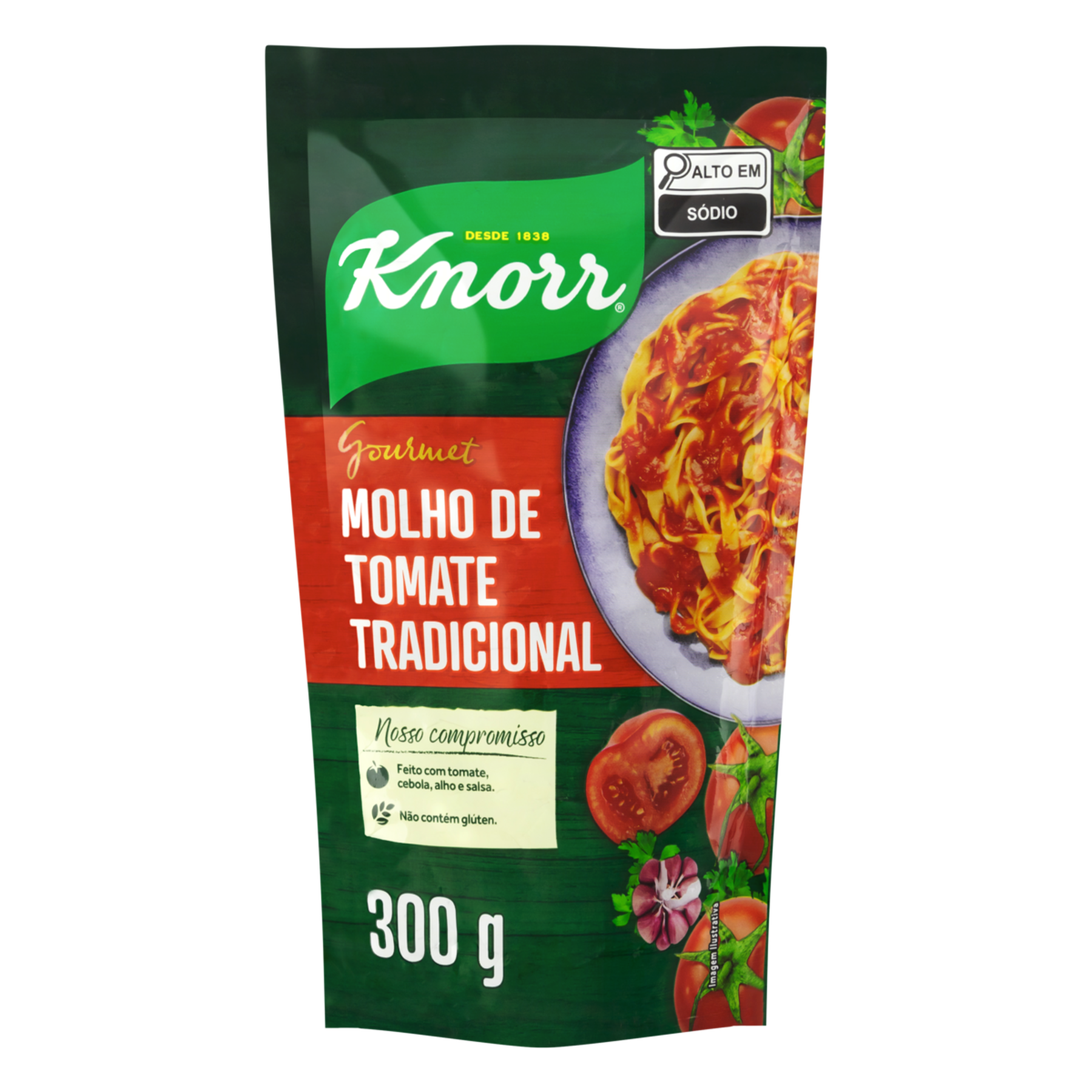 Molho de Tomate Tradicional Gourmet Knorr Sachê 300g