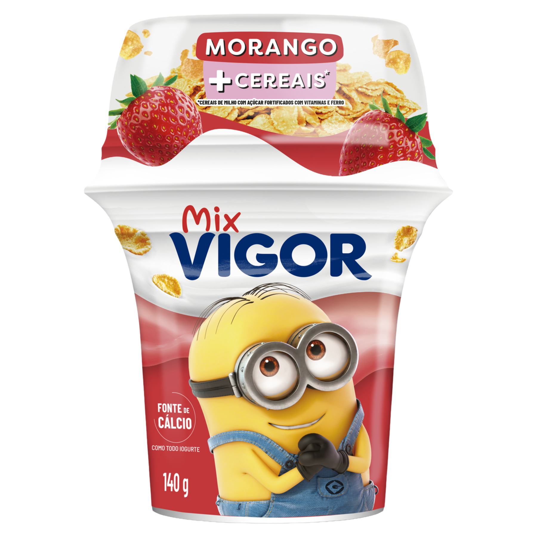 Iogurte Morango + Cereal Vigor Mix Copo 140g