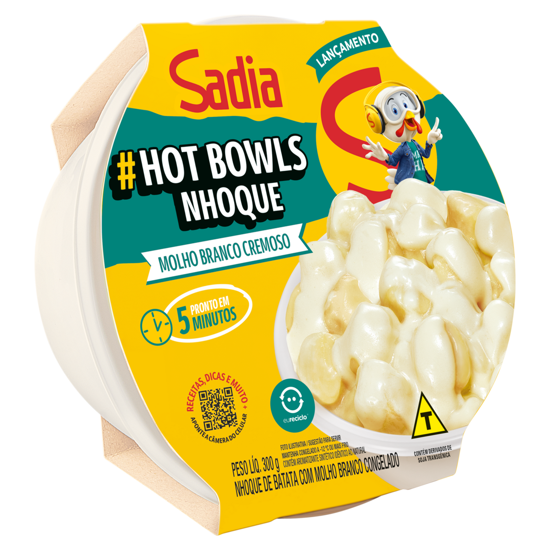 Nhoque ao Molho Branco Hot Bowls Sadia Pote 300g