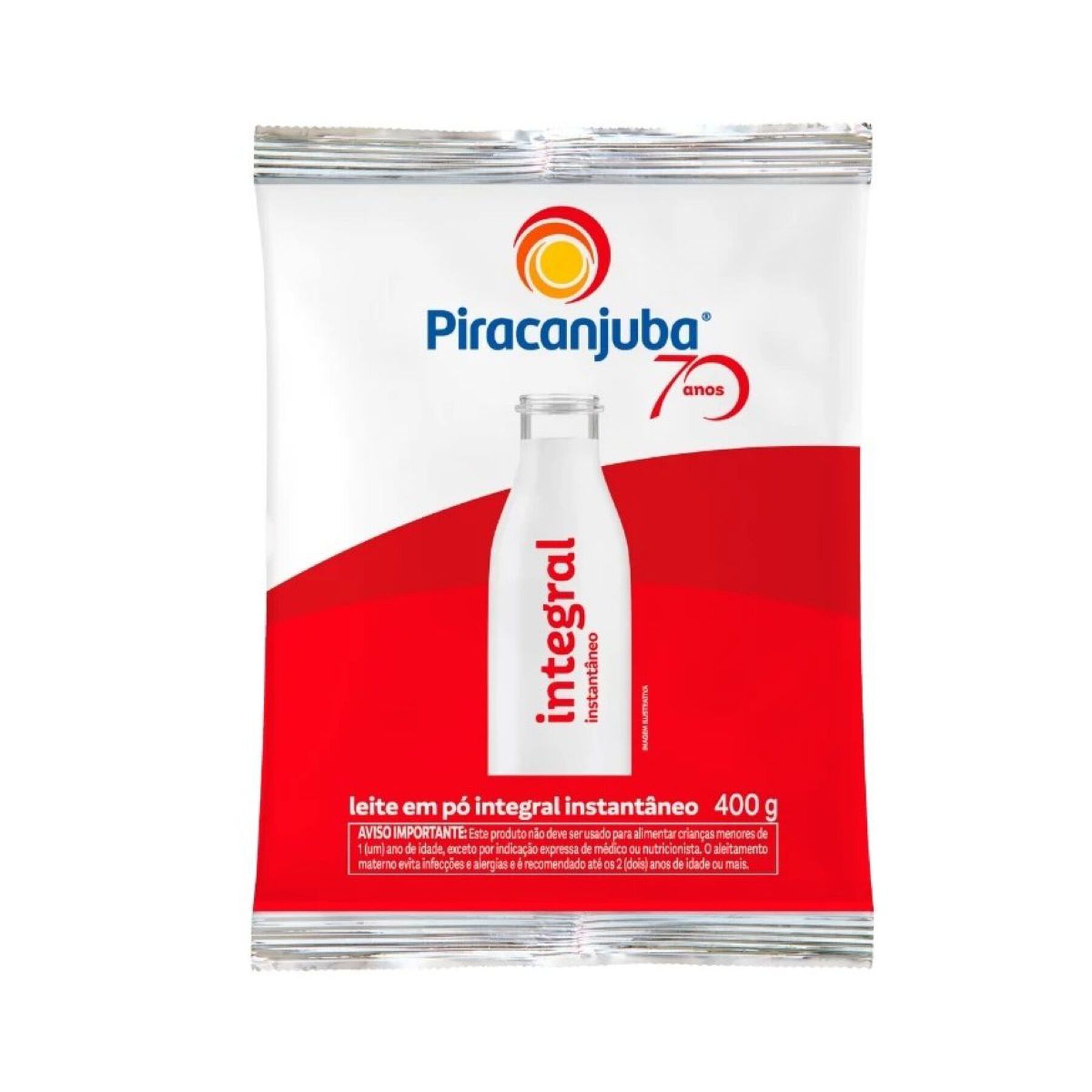 Leite em Pó Instantâneo Integral Piracanjuba Pacote 400g
