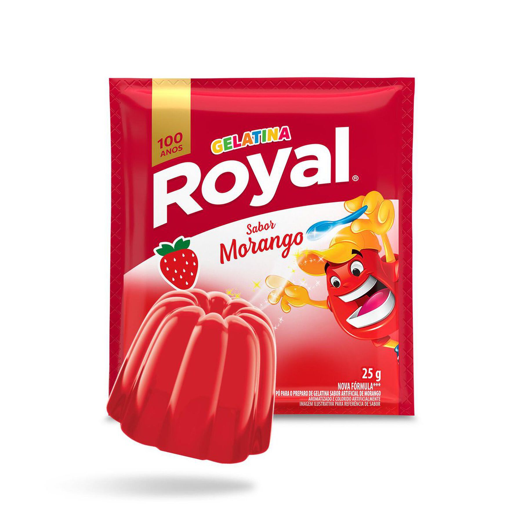 Gelatina em Pó Morango Royal Pacote 25g
