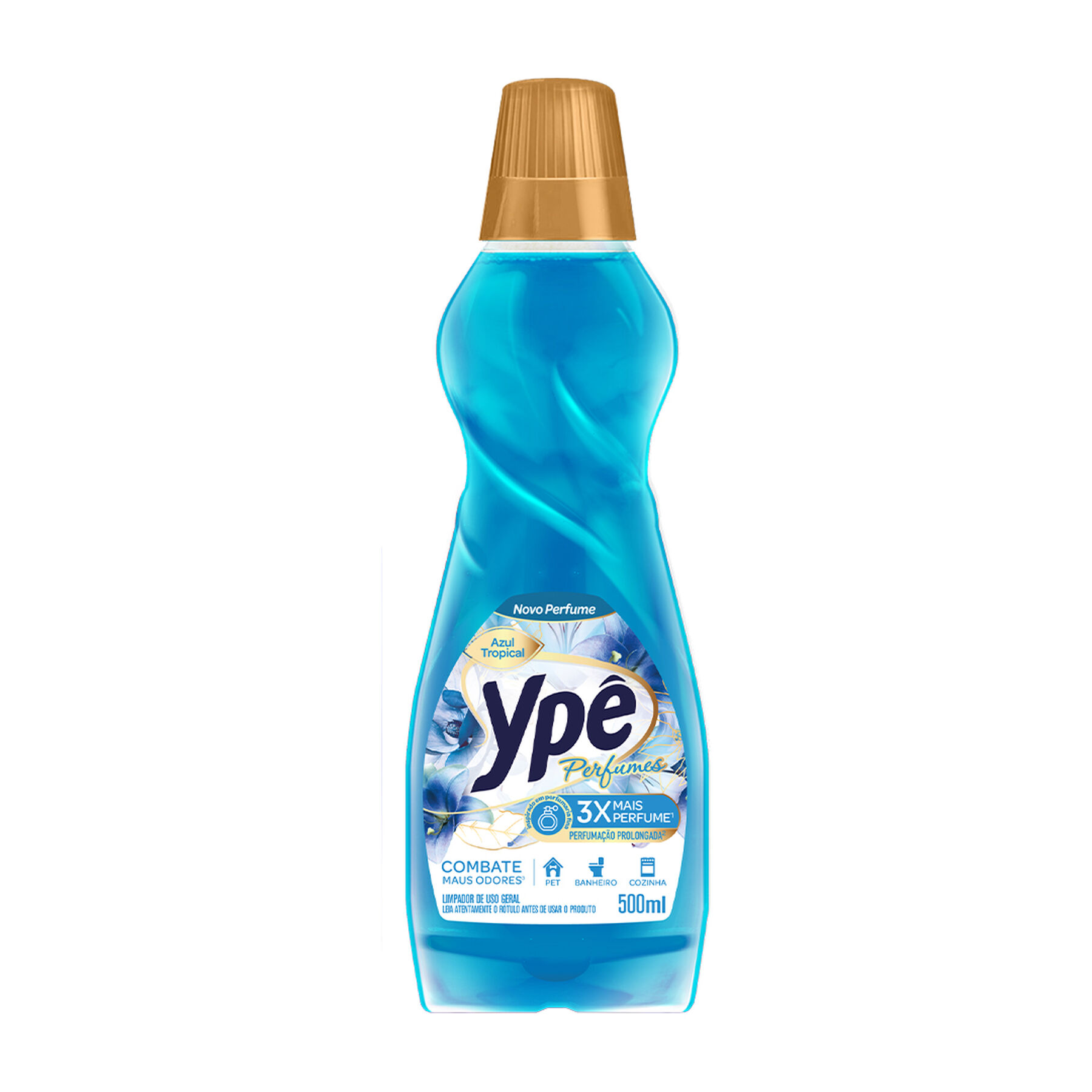 Limpador Perfumado Azul Tropical Yp&ecirc; Premium Frasco 500ml&nbsp;