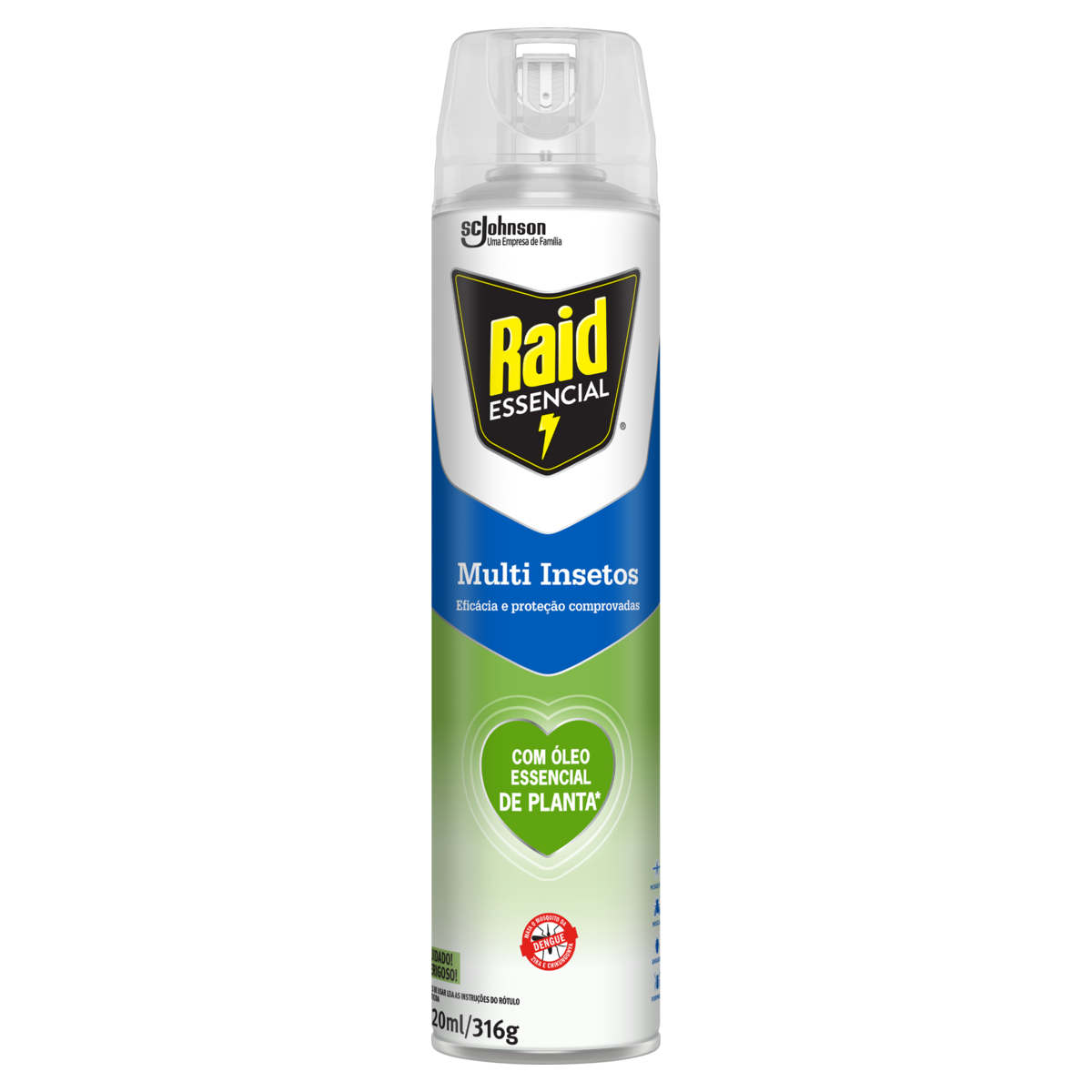 Inseticida Aerossol Multi Insetos Raid Essencial Frasco 420ml Spray