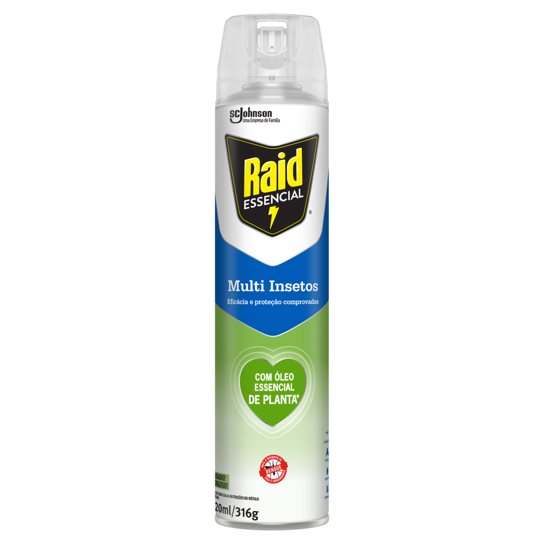 Inseticida Aerossol Multi Insetos Raid Essencial Frasco 420ml Spray