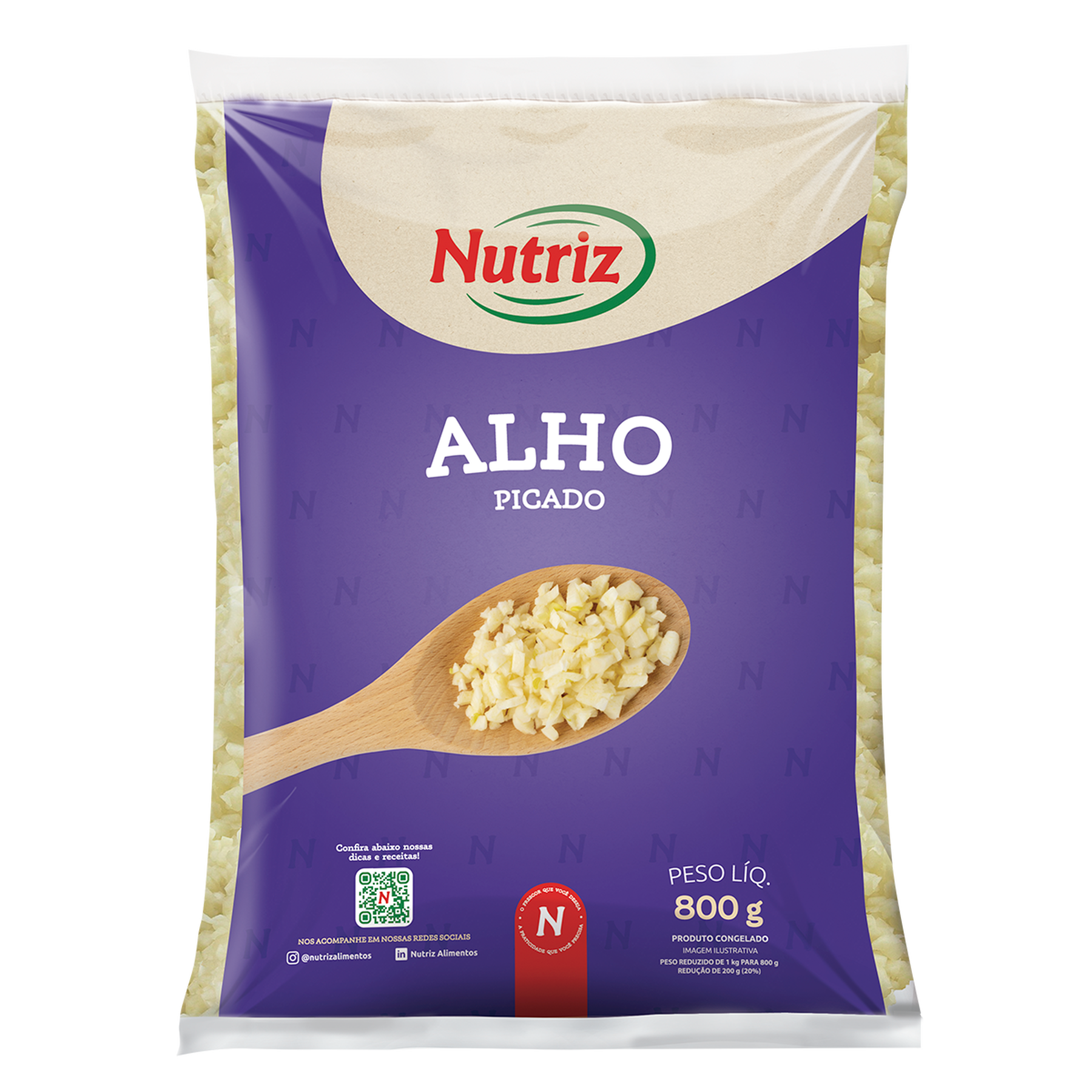 Alho Picado Nutriz Pacote 800g